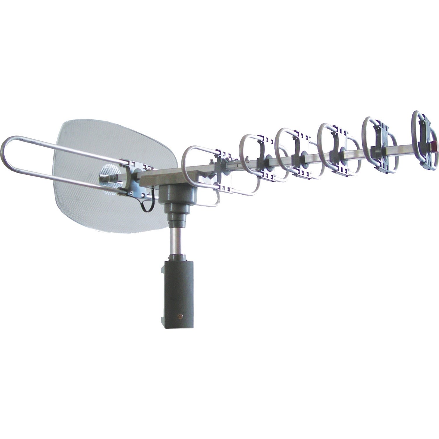 Naxa Y00-0840005008232 Antenna - Range - UHF, VHF, FM - 40 MHz to 230 MHz, 470 MHz to 862 MHz - 35 dB - HDTV Antenna, Television - Silver