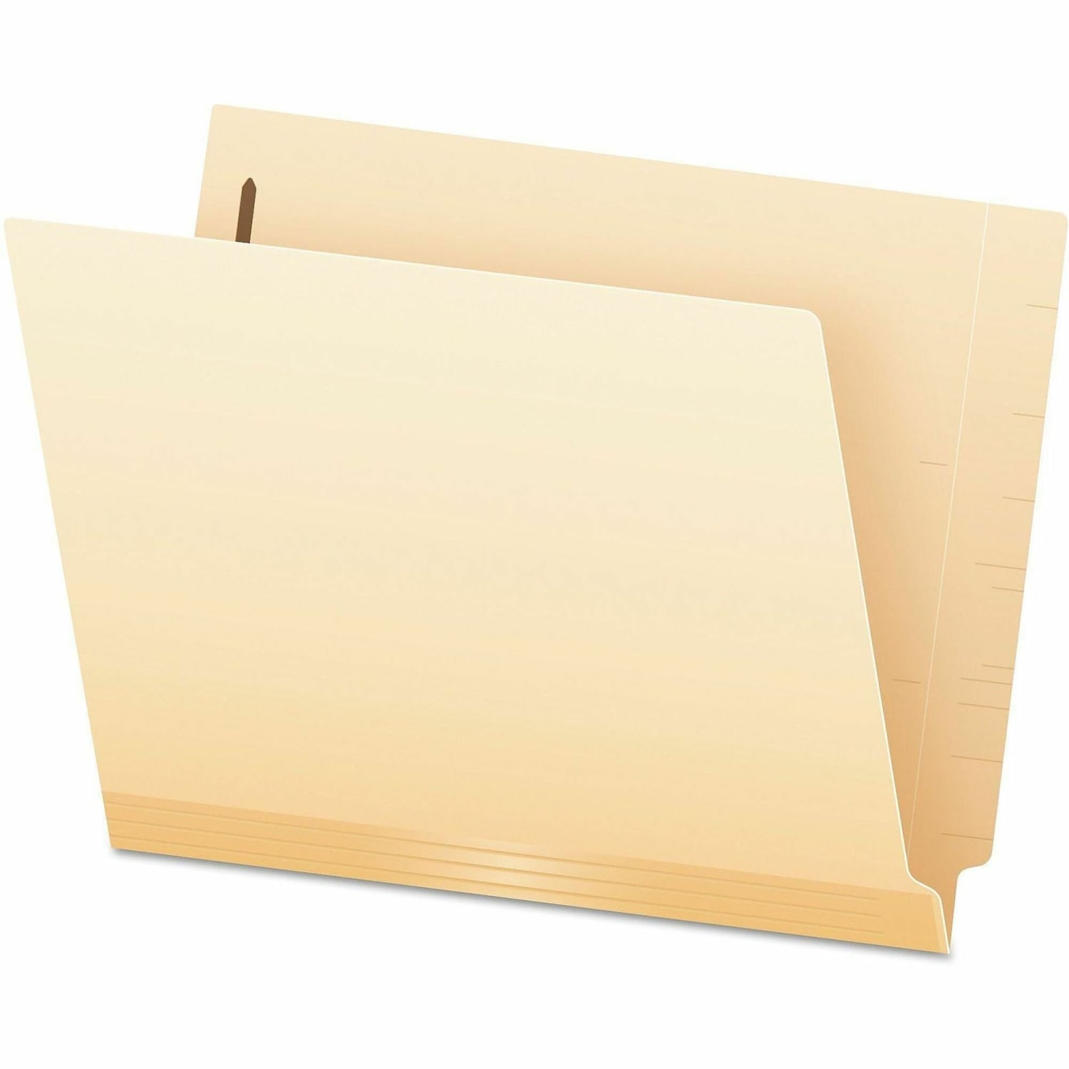 Pendaflex Laminated Spine End-Tab Folders, Fastener, 2 Partitions, Straight Cut, Letter Size, Manila, Pack Of 50 - Image 3