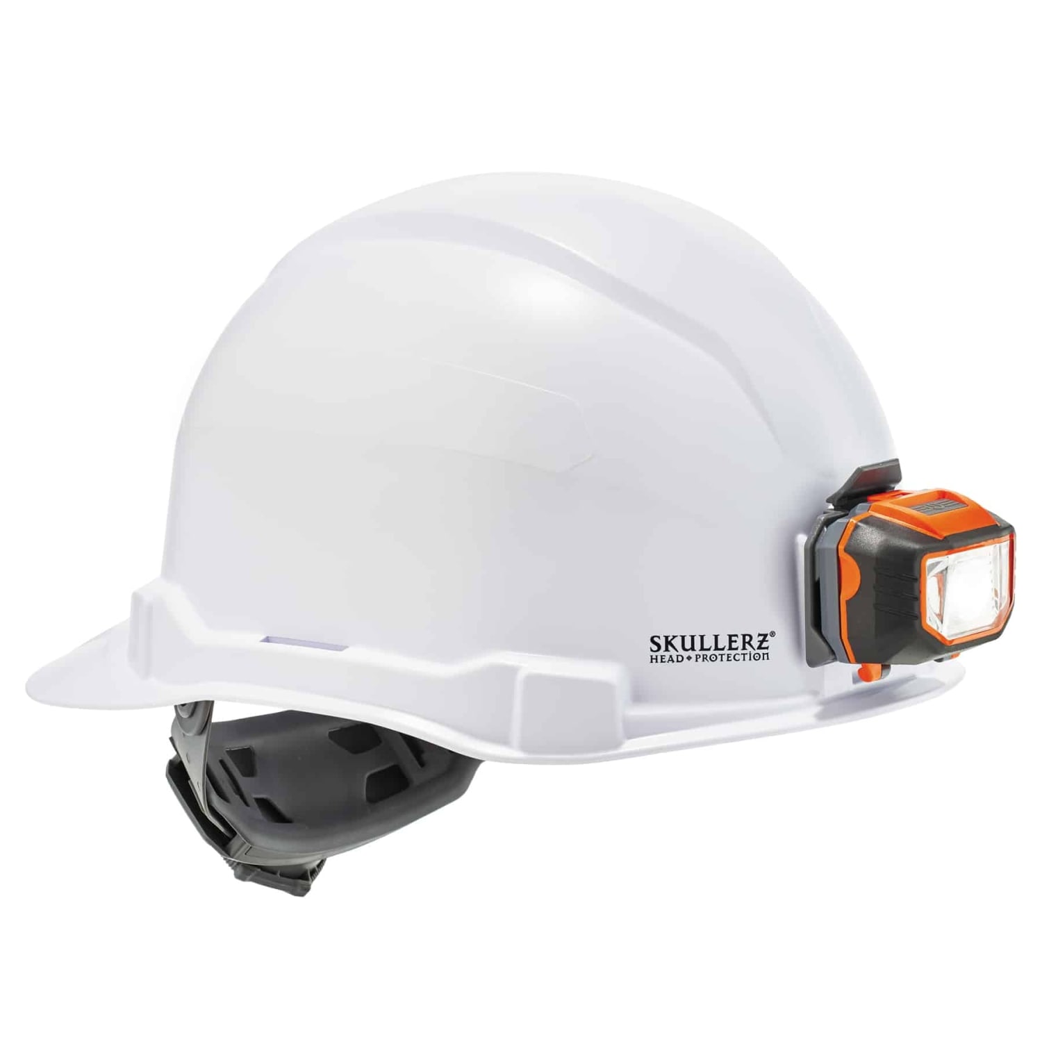 Ergodyne Skullerz 8970LED Class E Cap-Style Hard Hat And LED Light With Ratchet Suspension, White - Image 3