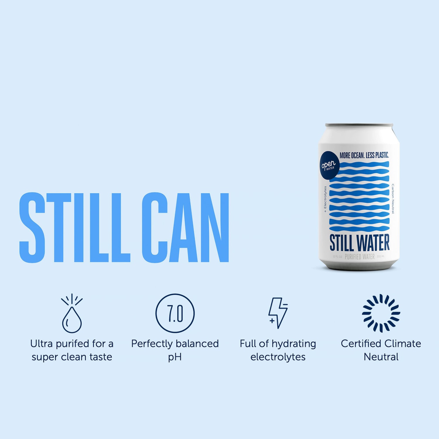 Open Water Still Canned Waters, 12 OZ, Case Of 12 Cans - Image 4