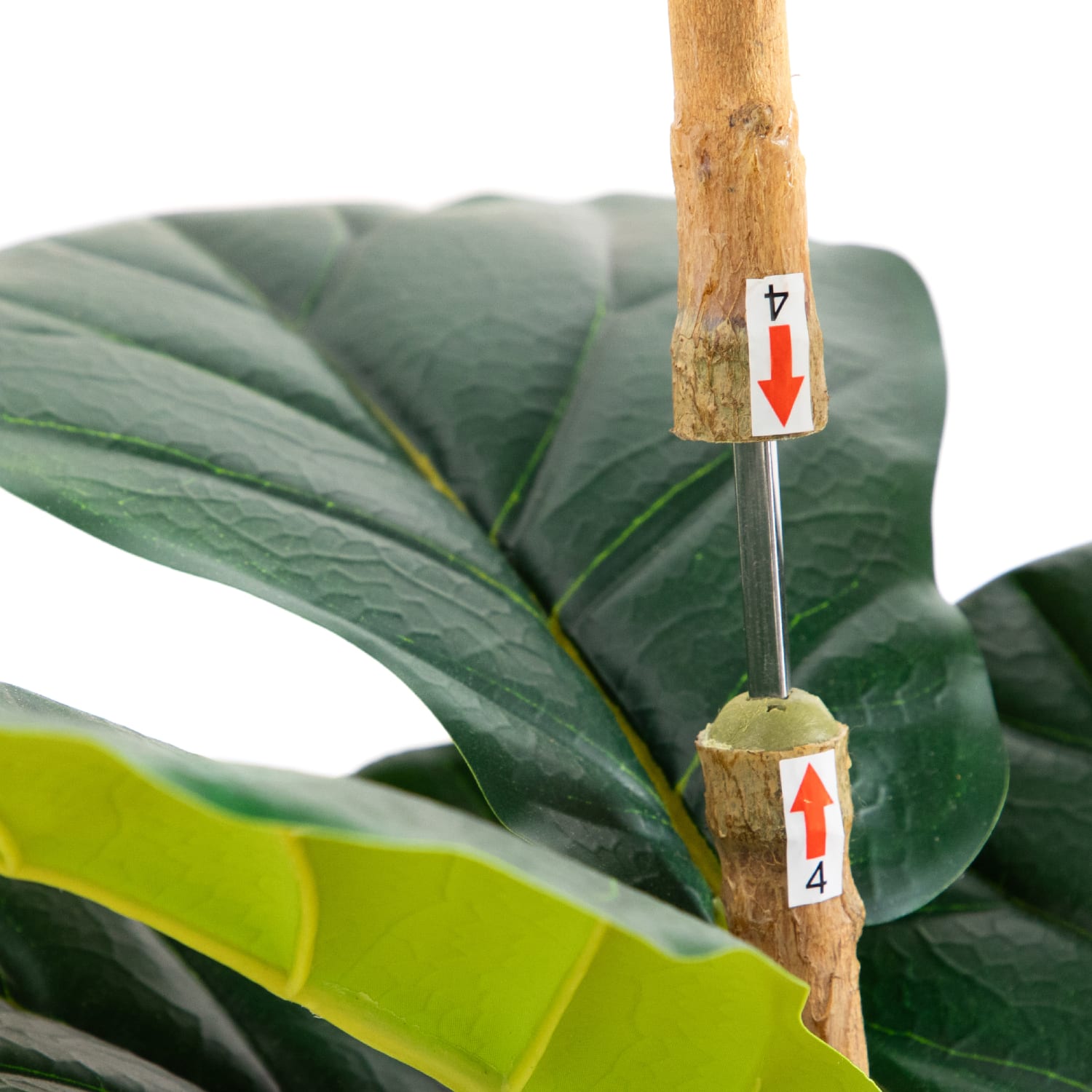 Nearly Natural 6'H Artificial Fiddle Leaf Tree With Decorative Planter, 72inH x 21inW x 21inD, Green/White - Image 5