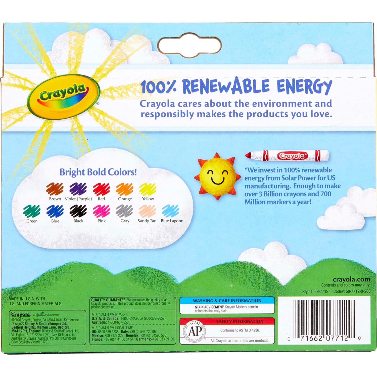 Crayola Broad Line Markers, Assorted, 12 Per Box, Set Of 6 Boxes - Image 4