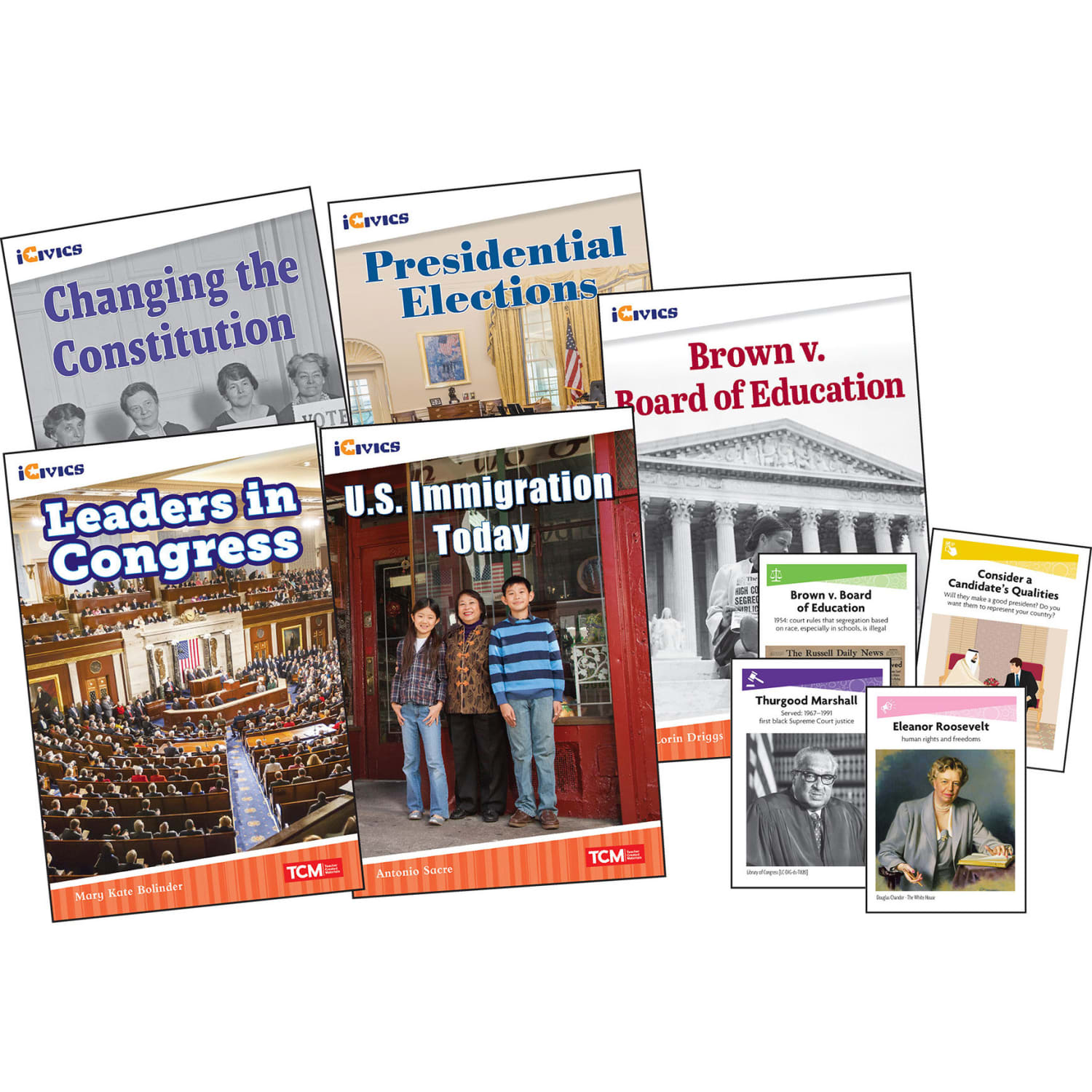 Teacher Created Materials iCivics: Leadership & Responsibility 5-Book Set & Game Cards, Grade 1