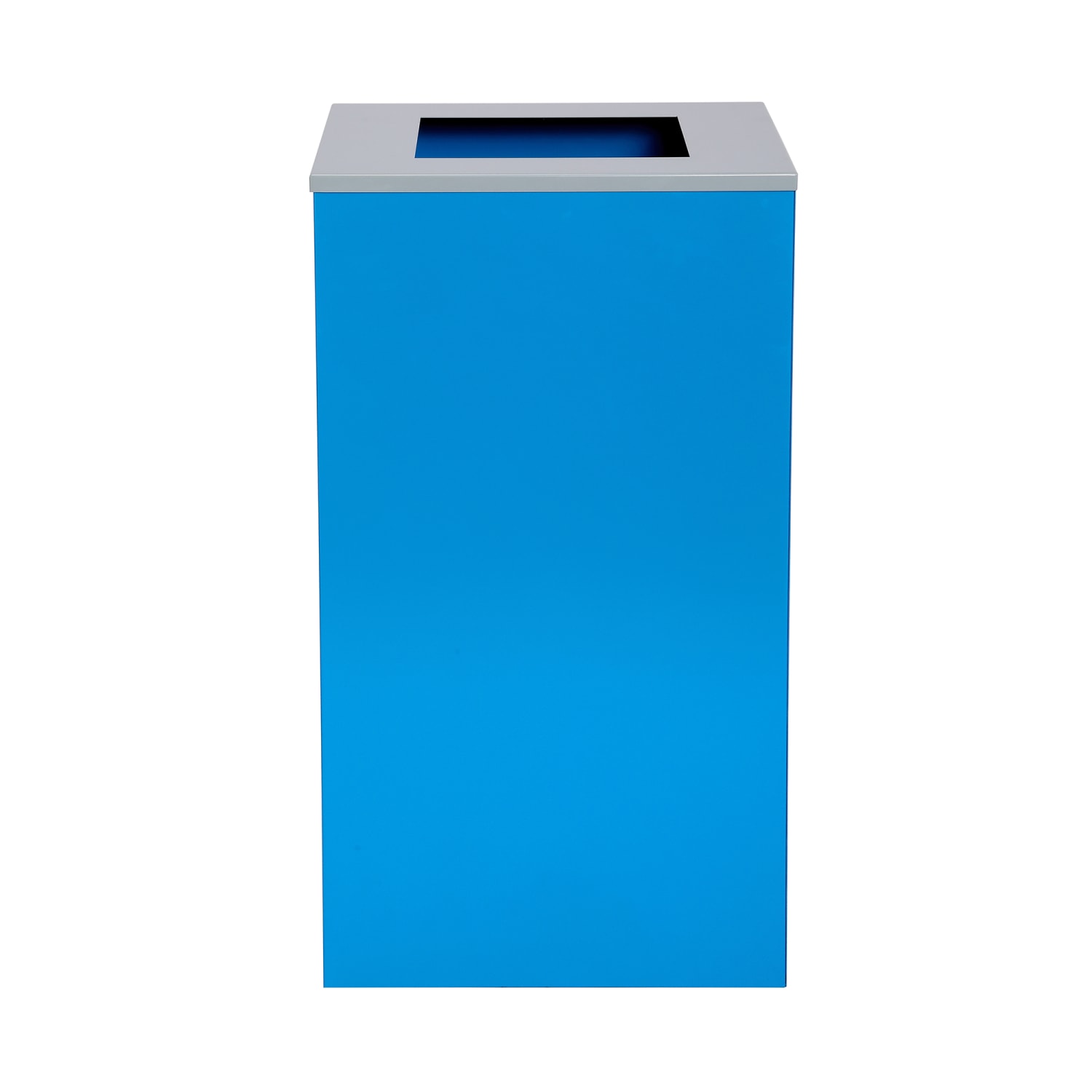 Alpine Industries Stainless Steel Recycling Bin With Square Lid, 29 Gal, 30inH x 16-15/16inW x 16-15/16inD, Blue - Image 3