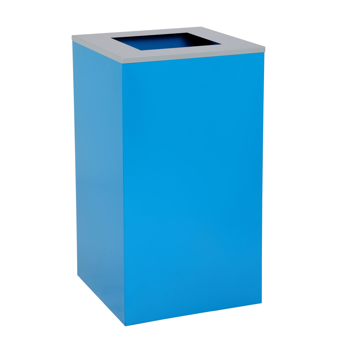 Alpine Industries Stainless Steel Recycling Bin With Square Lid, 29 Gal, 30inH x 16-15/16inW x 16-15/16inD, Blue - Image 5