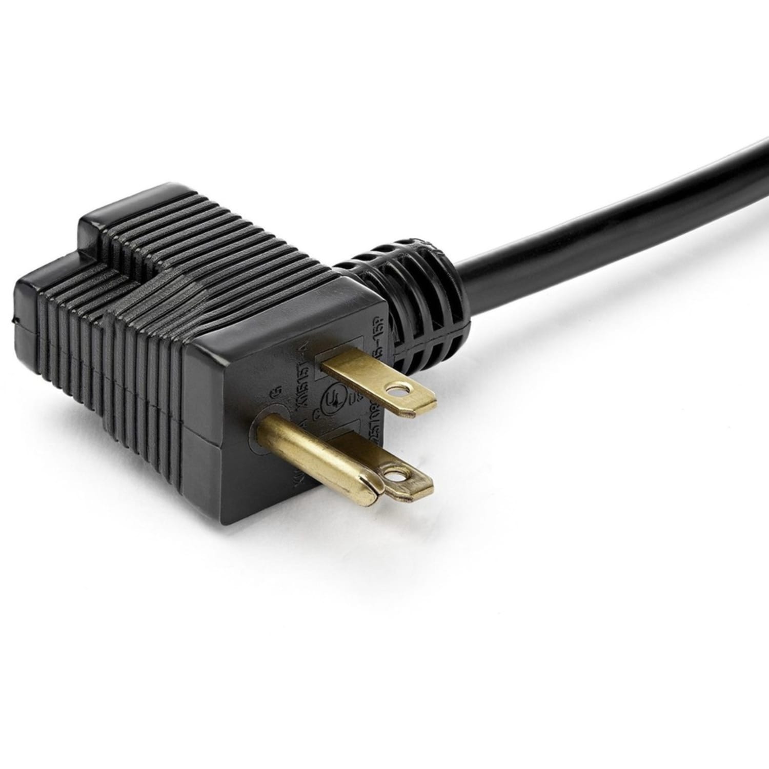 StarTech.com 12inch Outlet Saver Extension Cord - NEMA 5-15P to 2x NEMA 5-15R - 16AWG - Image 4