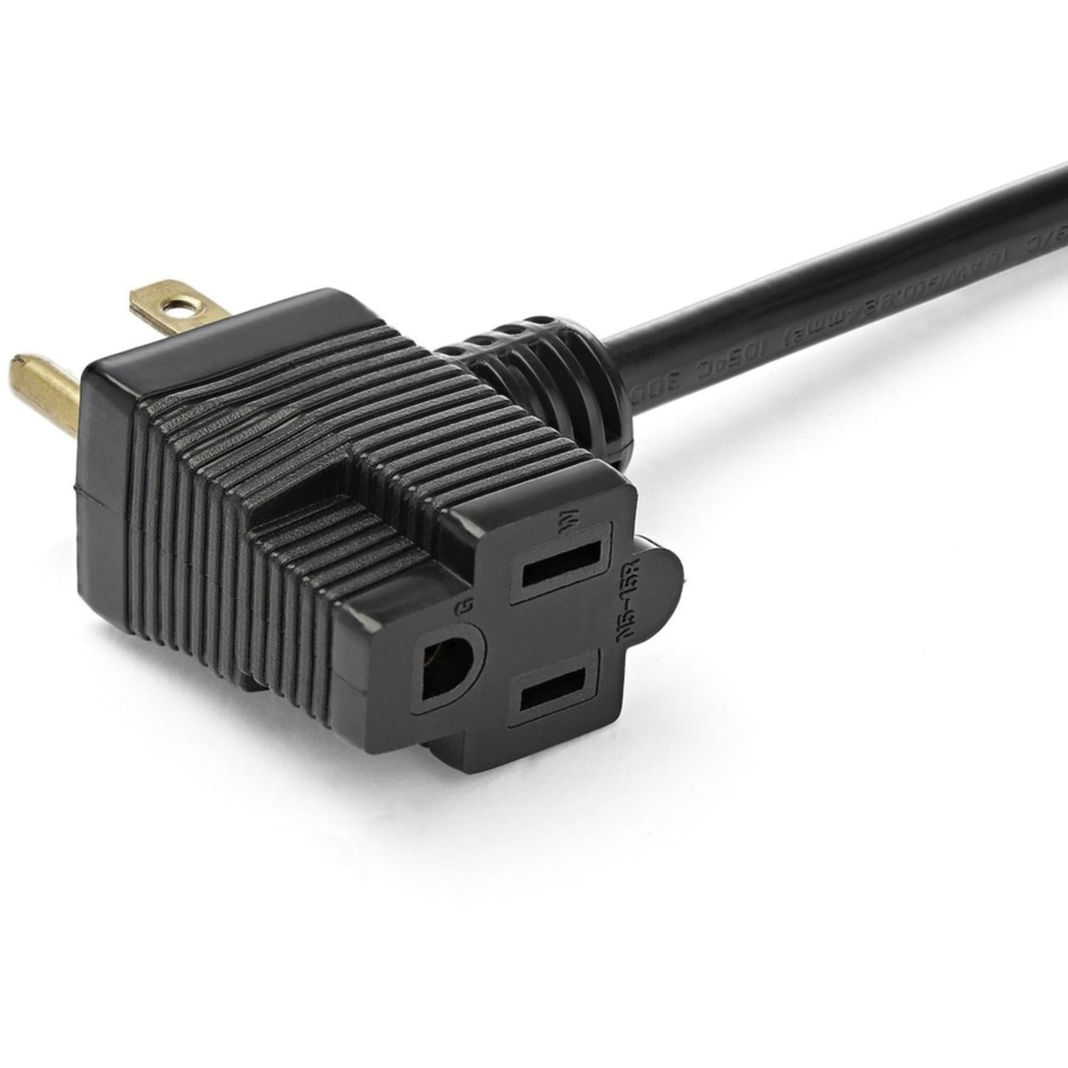 StarTech.com 12inch Outlet Saver Extension Cord - NEMA 5-15P to 2x NEMA 5-15R - 16AWG - Image 5
