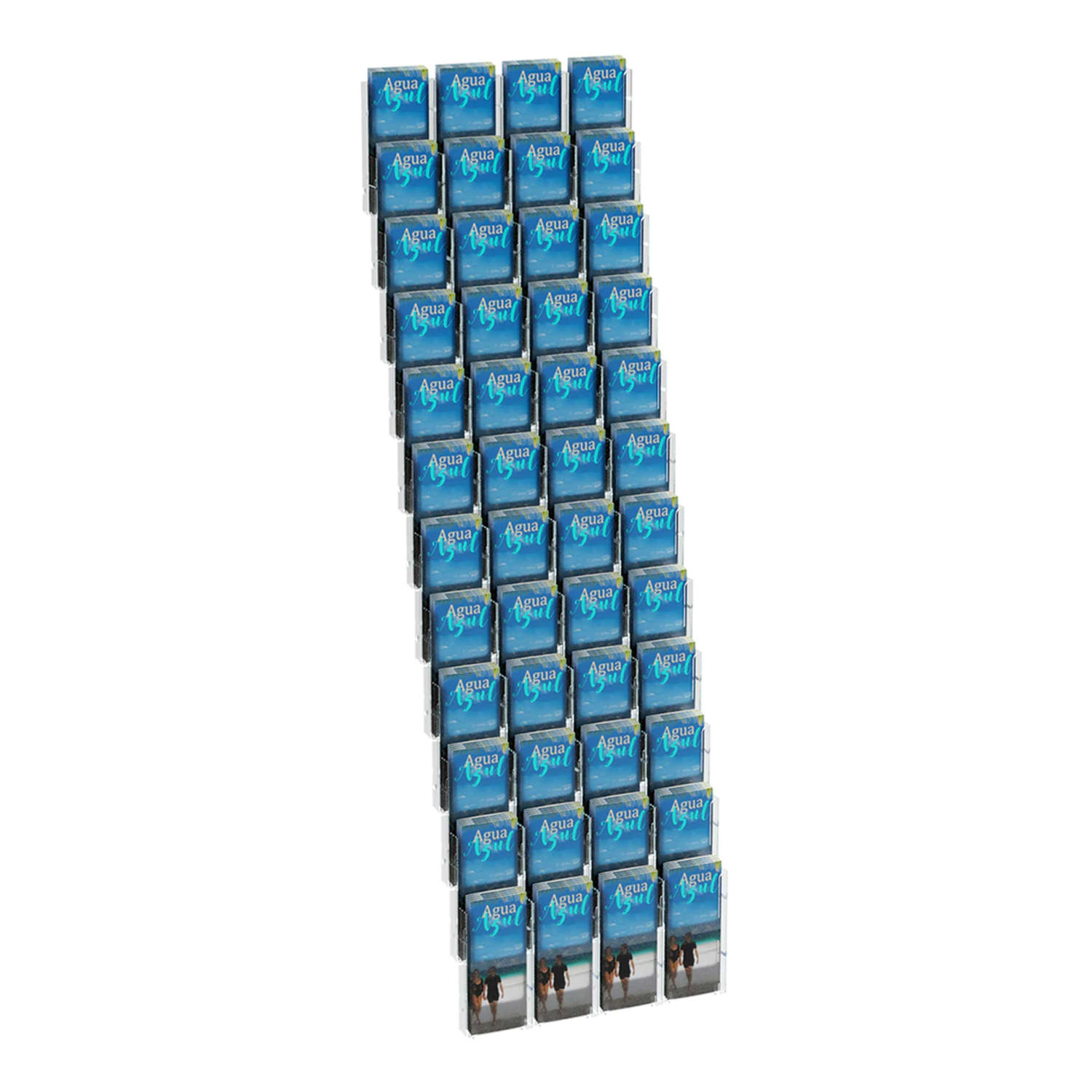 Azar Displays Wall-Mount Brochure Holder, Trifold, 48 Pockets, 18inL x 59.25inH - Image 3
