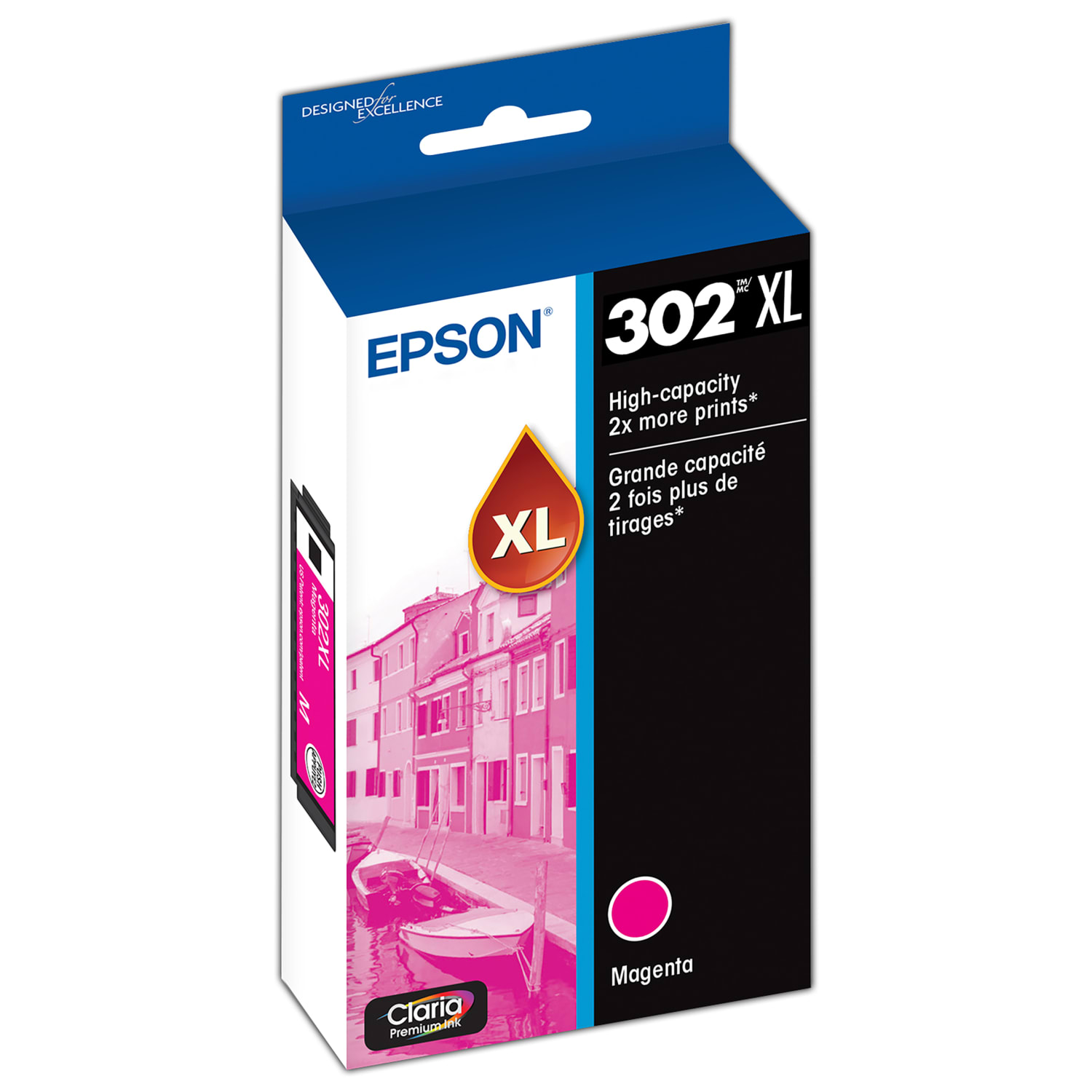 Epson 302XL Claria Premium Magenta High-Yield Ink Cartridge, T302XL320-S