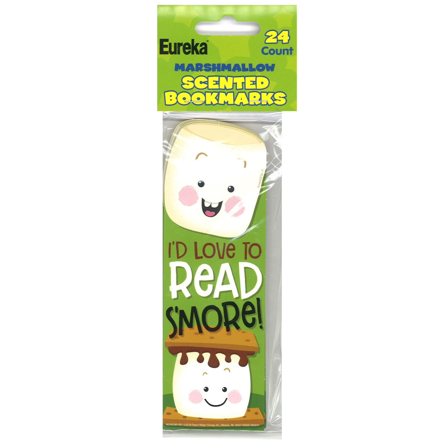Eureka Bookmarks, 2in x 6in, Marshmallow Scented, 24 Per Pack, Set Of 3 Packs - Image 4