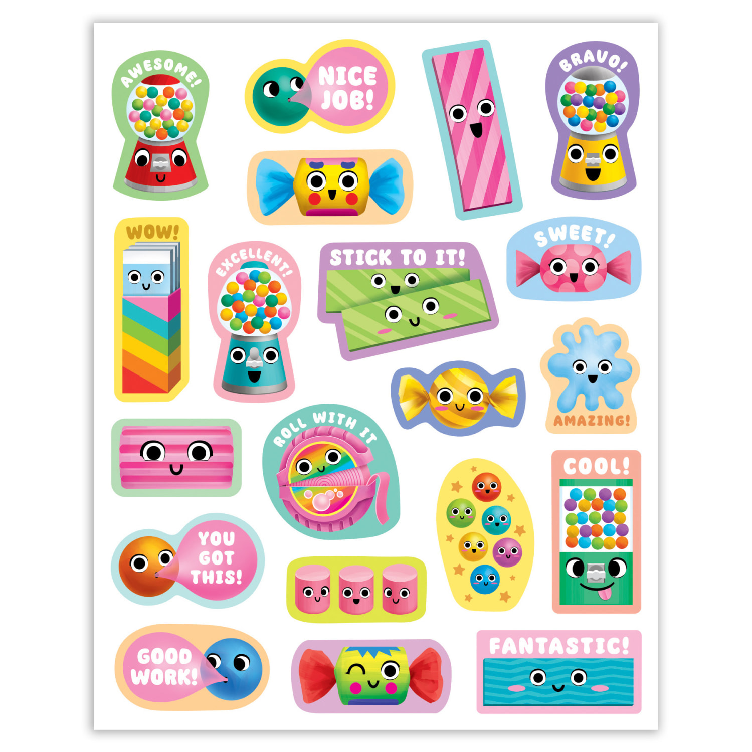 Teacher Created Resources Smelly Stickers, Bubble Gum, 120 Per Pack, Set Of 6 Packs - Image 3