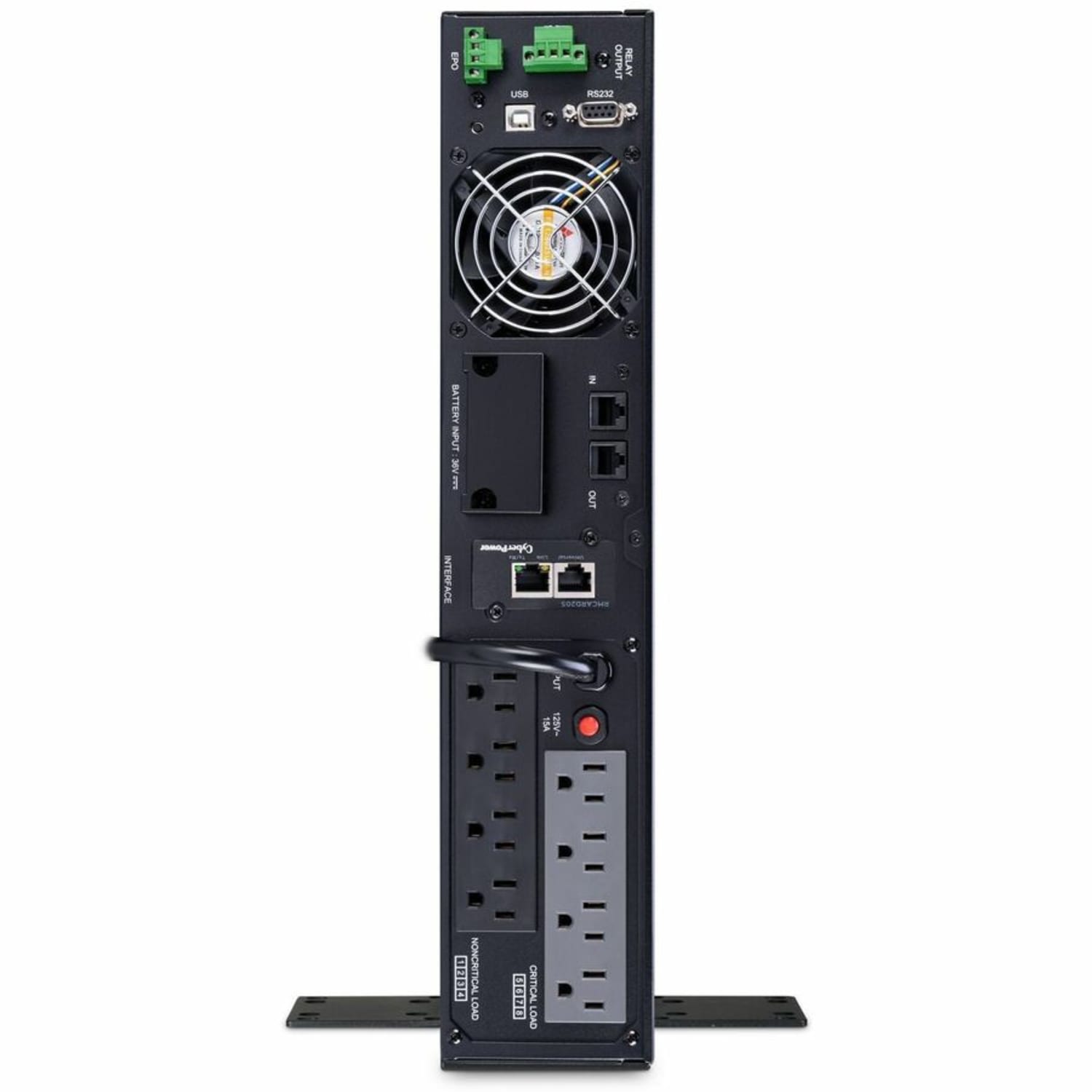 CyberPower OL1000RTXL2UN Smart App Online UPS Systems - 1000VA/900W, 100 - 125 VAC, NEMA 5-15P, 2U, Rack/Tower, 8 Outlets, LCD- OL1000RTXL2UN - Image 3
