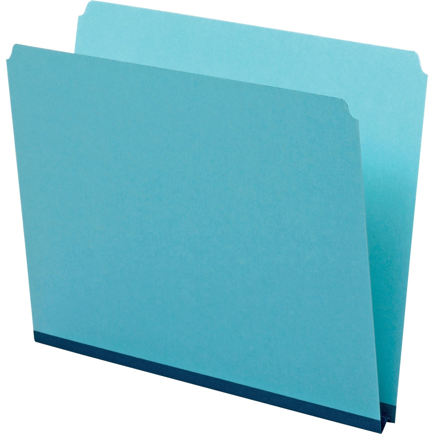 Oxford Straight-Cut Pressboard Top-Tab File Folders, Letter Size, 30% Recycled, Blue, Box Of 25 - Image 4