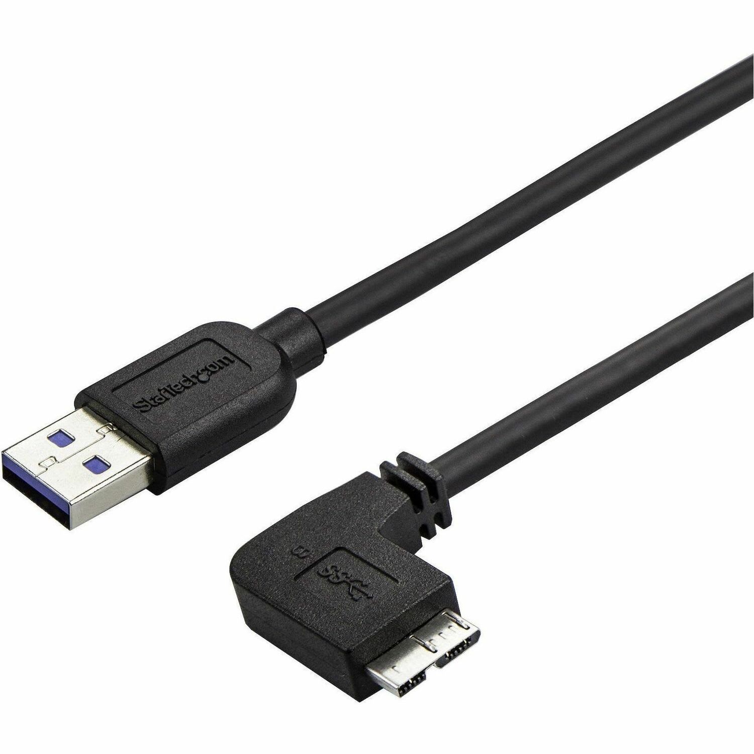 StarTech.com 2m 6 ft Slim Micro USB 3.0 Cable - M/M - USB 3.0 A to Right-Angle Micro USB - USB 3.1 Gen 1 (5 Gbps) - 6.56 ft USB Data Transfer Cable
