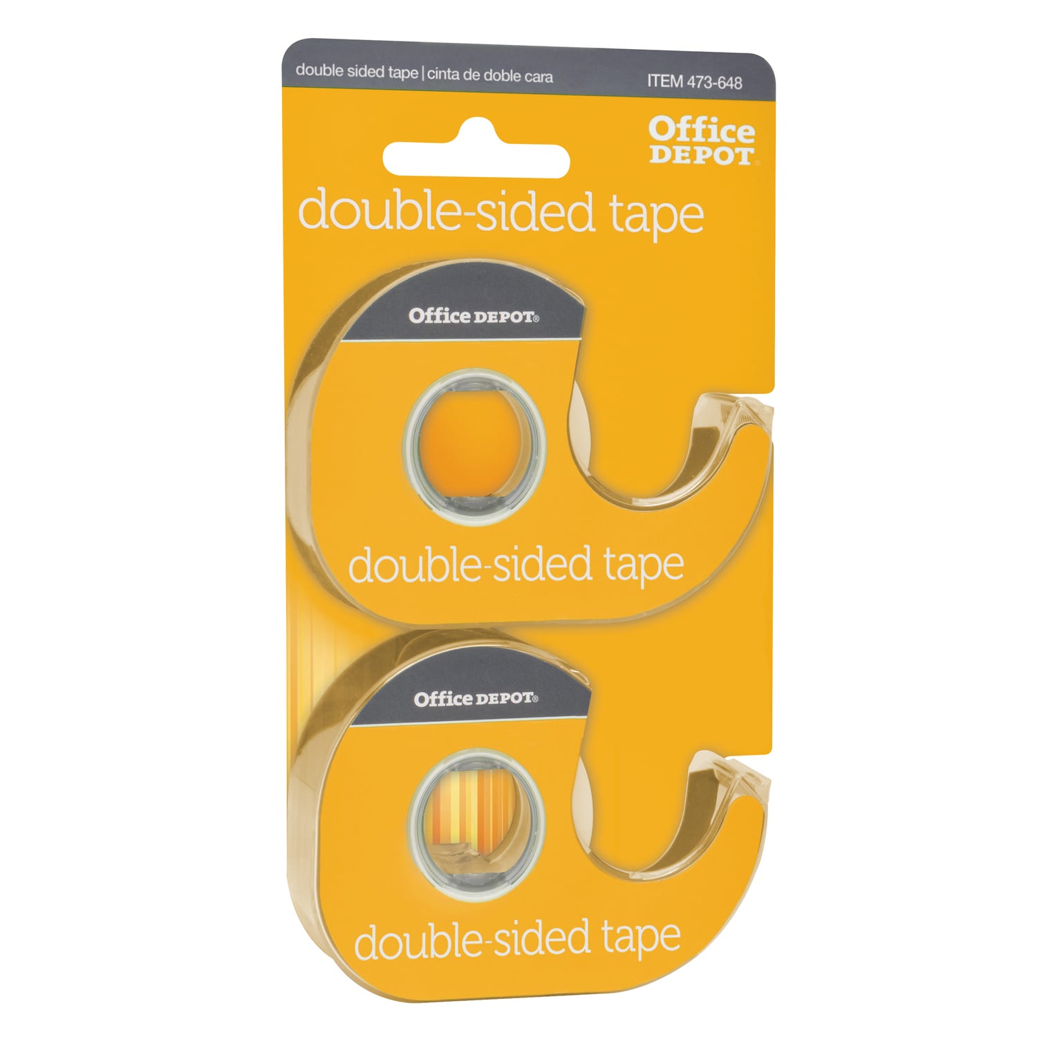 Office Depot Brand Double-Sided Tape In Dispensers, 1/2in x 400in, Clear, Pack of 2 rolls - Image 3