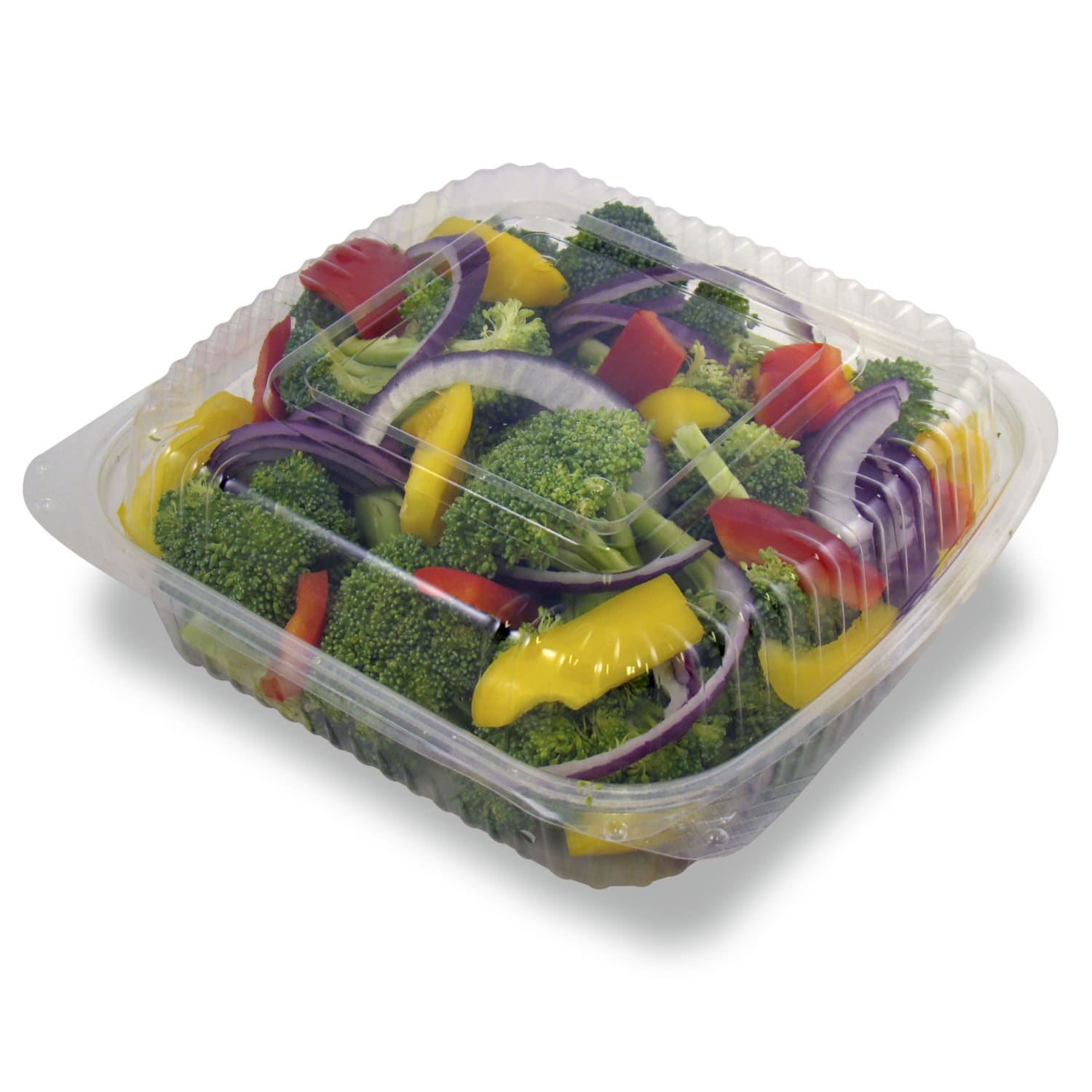 StalkMarket Compostable PLA Cold Food Containers, 8in x 8in x 3.25in, Clear, Pack of 160