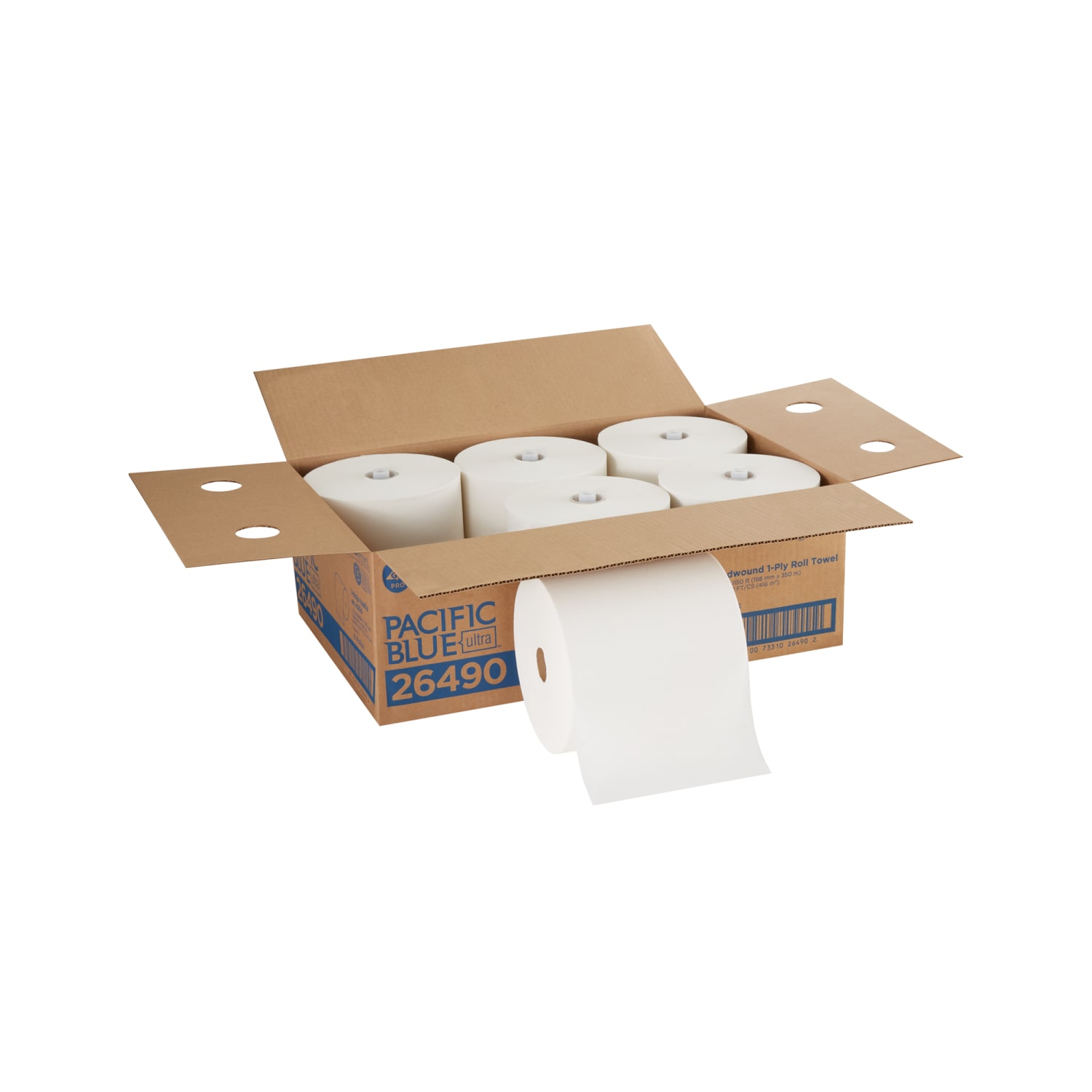 Pacific Blue Ultra by GP PRO, 1-Ply, 7.87in x 1150ft, 40% Recycled, White, 6 Rolls per Case
