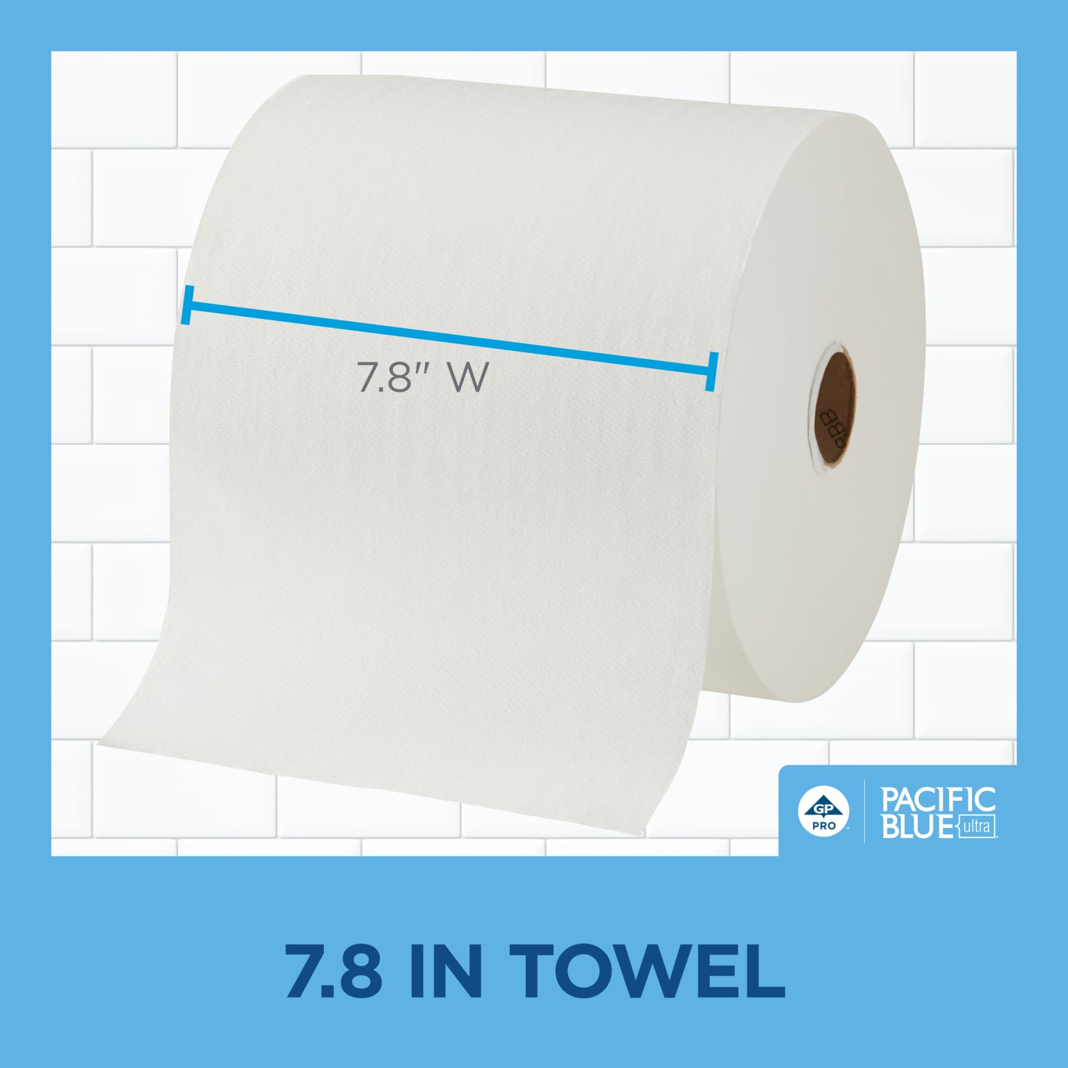 Pacific Blue Ultra by GP PRO, 1-Ply, 7.87in x 1150ft, 40% Recycled, White, 6 Rolls per Case - Image 5