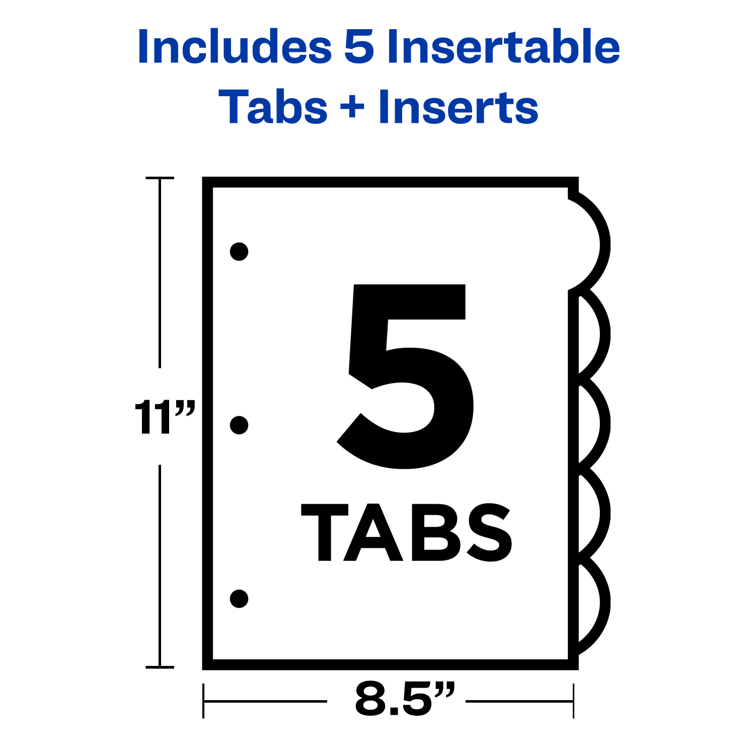 Avery Style Edge Insertable Plastic Dividers, Multicolor, 5-Tab, Pack Of 5 Dividers - Image 4