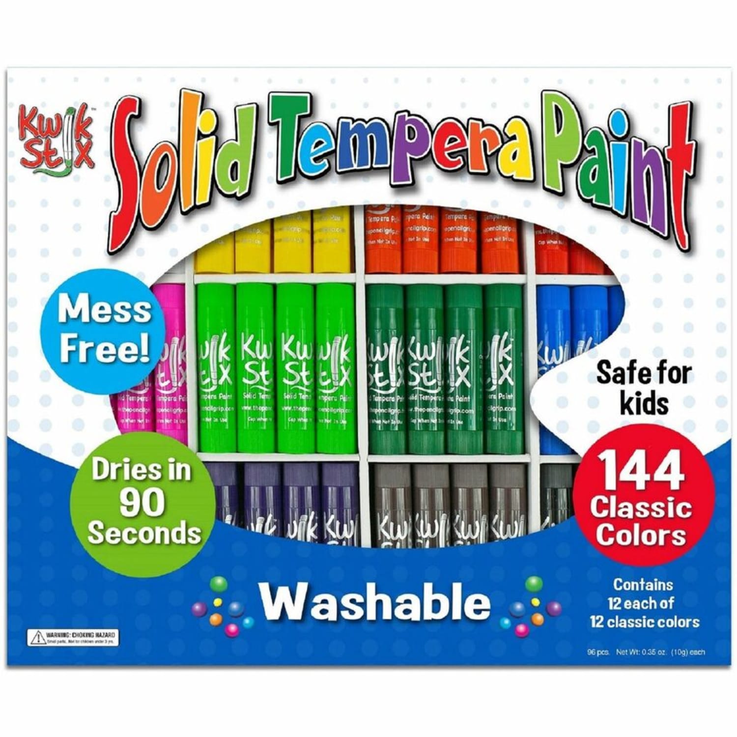 The Pencil Grip Kwik Stix Tempera Paint Sticks, Assorted Colors, Pack Of 144 - Image 6