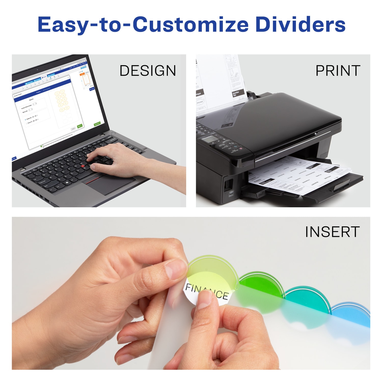 Avery Style Edge Insertable Plastic Dividers, Multicolor, 8-Tab, Pack Of 8 Dividers - Image 3