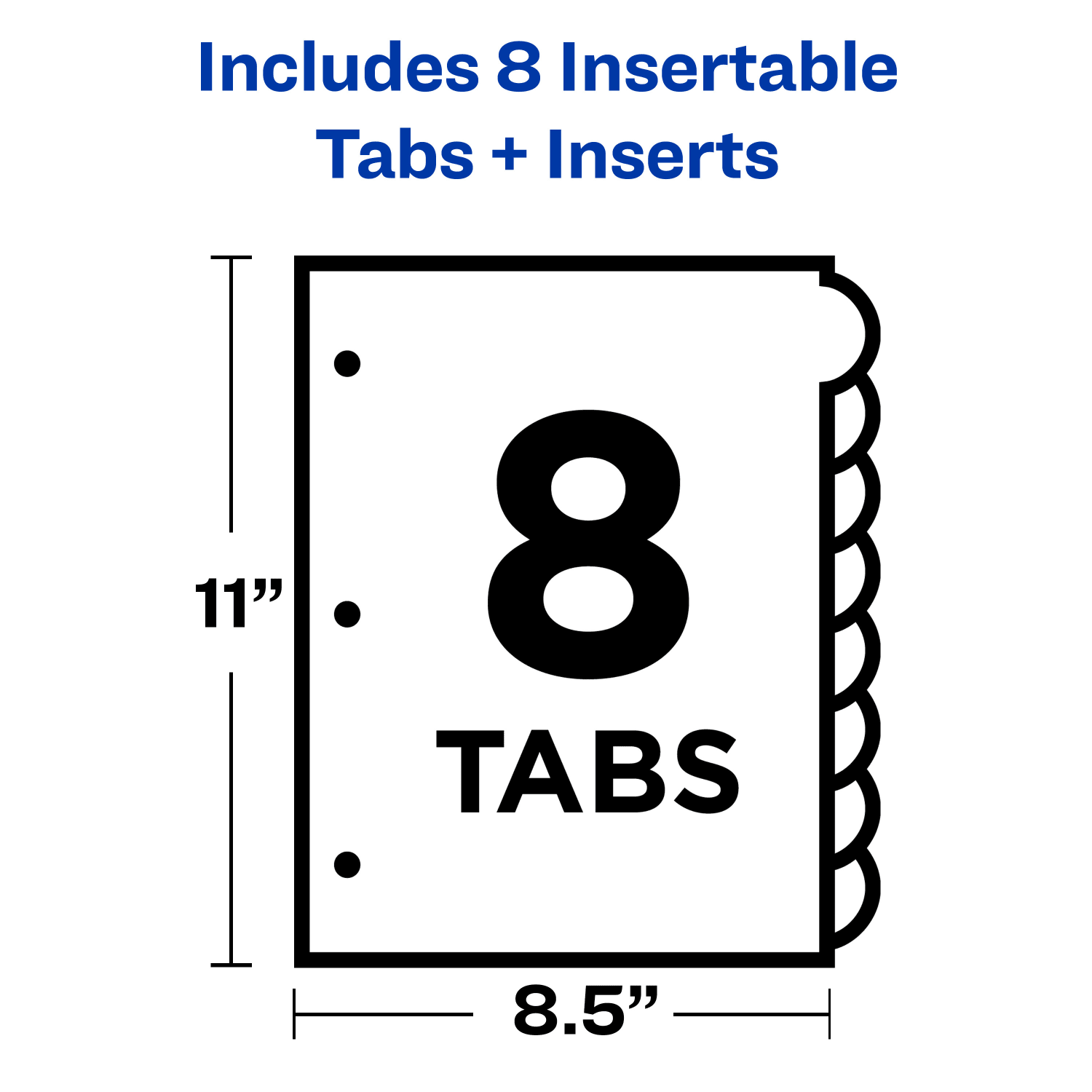 Avery Style Edge Insertable Plastic Dividers, Multicolor, 8-Tab, Pack Of 8 Dividers - Image 5