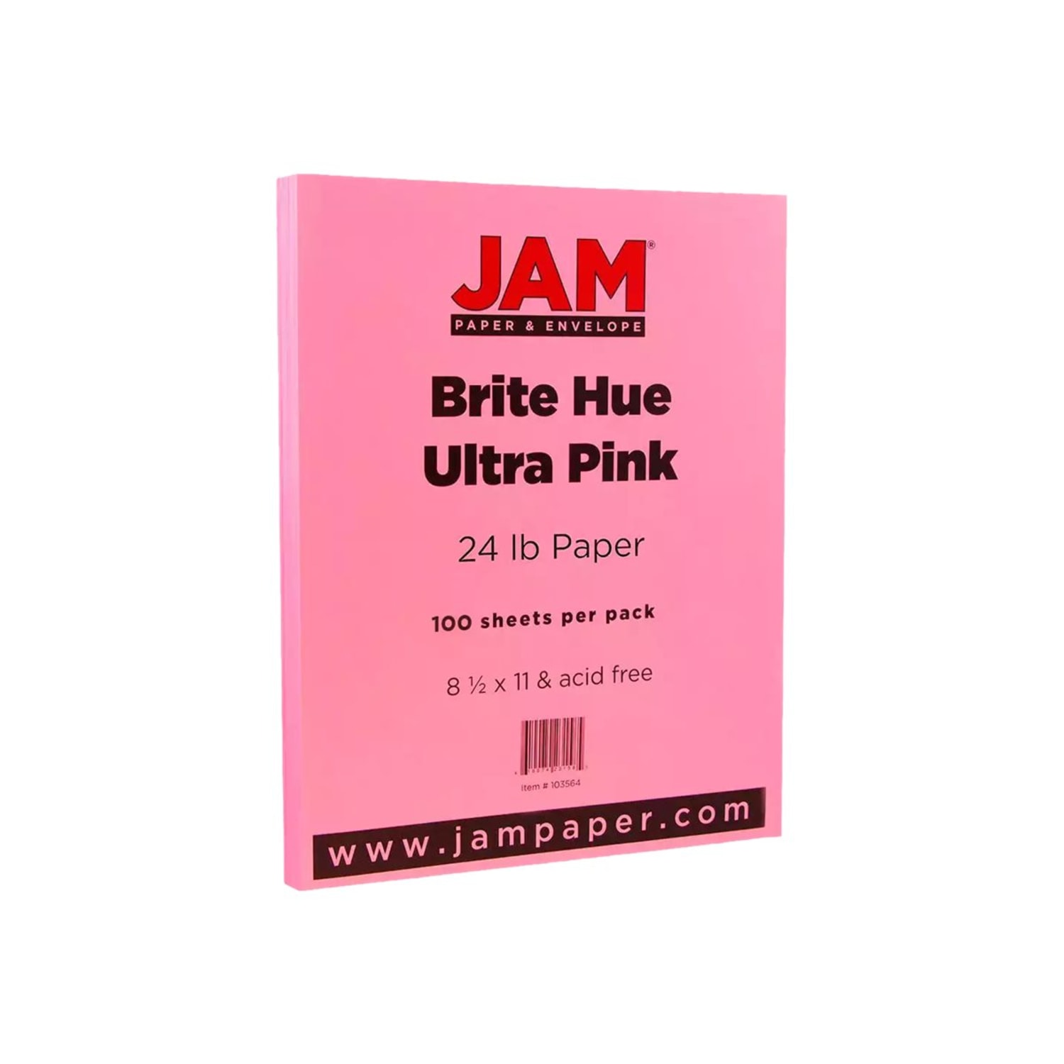 JAM Paper Color Paper, Ultra Pink, Letter (8.5in x 11in), 100 Sheets Per Pack, 24 Lb - Image 4