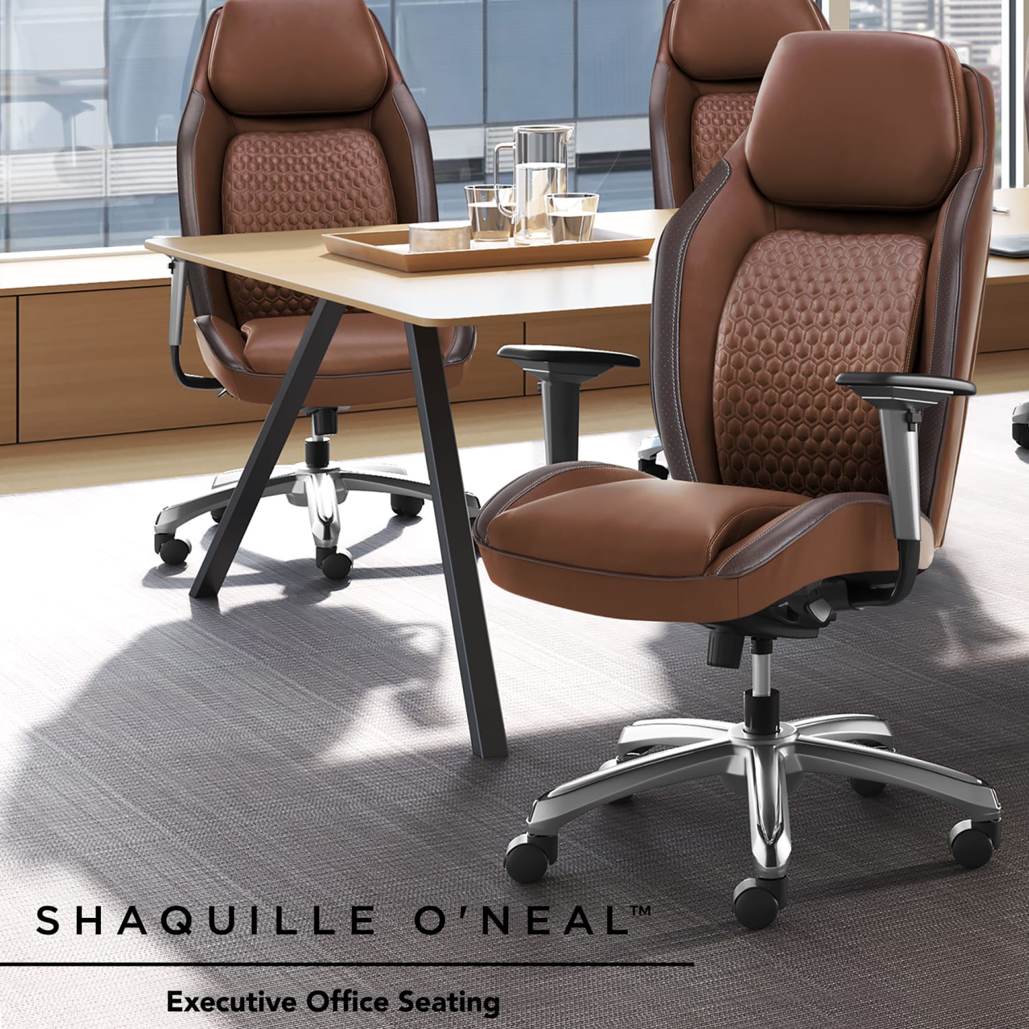 Shaquille ONeal Zephyrus Ergonomic Bonded Leather HighBack Executive Office Chair BrownSilver PopularChairscom Shaquille O Neal Zephyrus Ergonomic Bonded Leather High Back Executive Office Chair BrownSilver PopularChairscom
