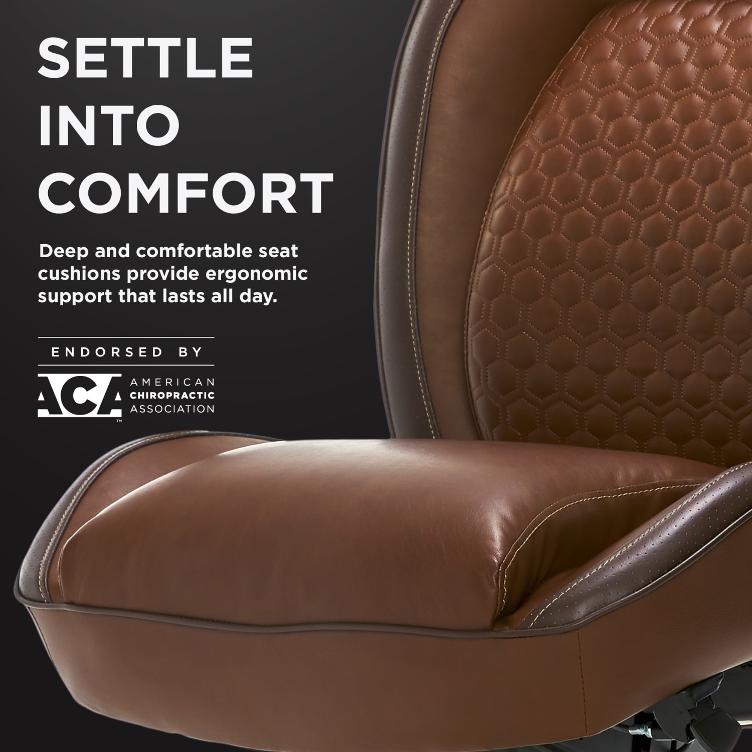 Shaquille O Neal Zephyrus Ergonomic Bonded Leather High Back Executive Office Chair BrownSilver PopularChairscom