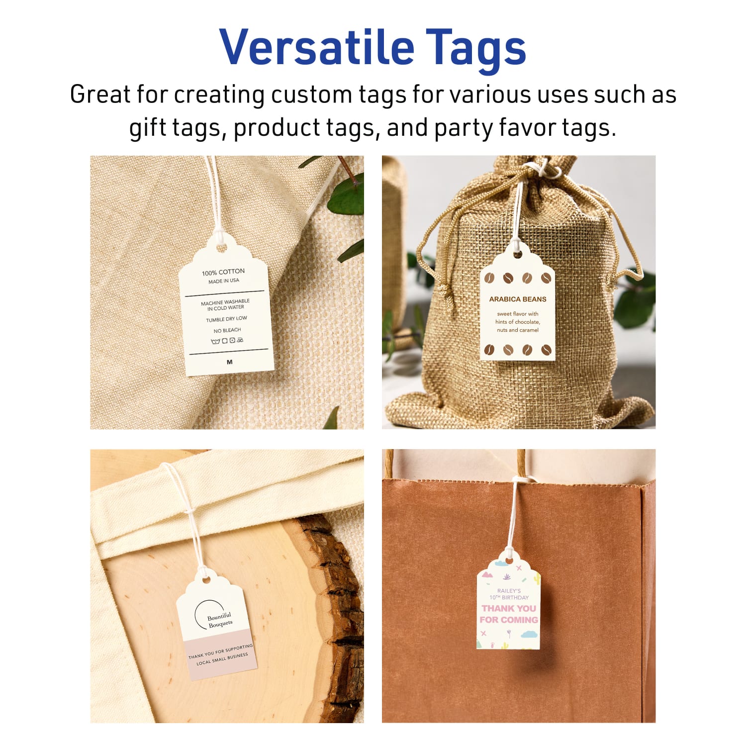 Avery Printable Tags With Sure Feed Technology, Print-To-The-Edge, 2inx1.25in, Matte Ivory, Pack Of 450 - Image 4