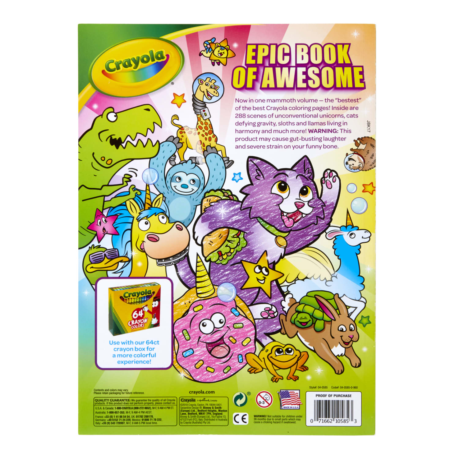 Crayola Epic Book Of Awesome 288-Page Coloring Books, Pack Of 6 Books - Image 4