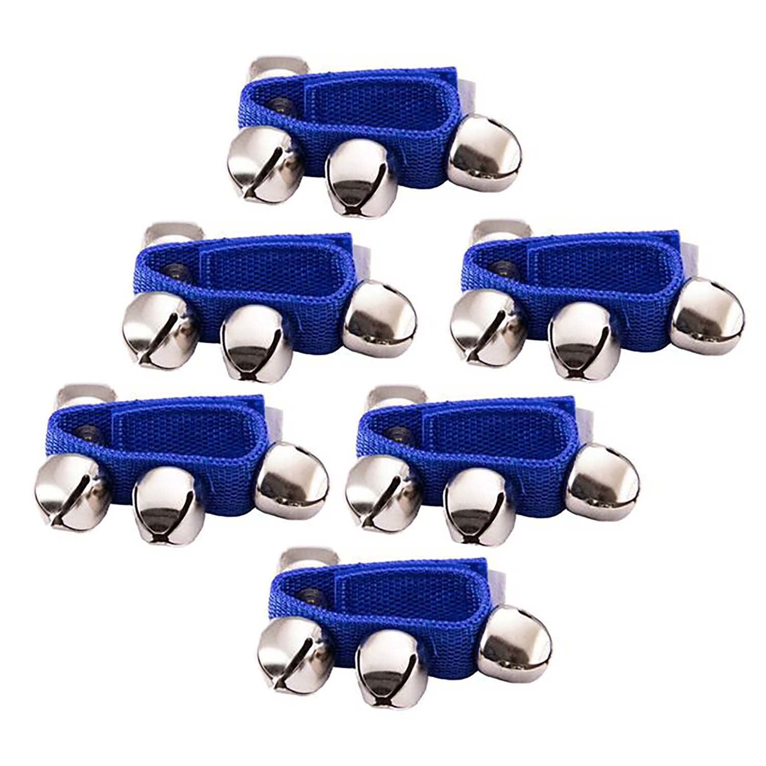 Westco Educational Products Wrist Bells, Blue/Silver, Pack Of 6 Bells
