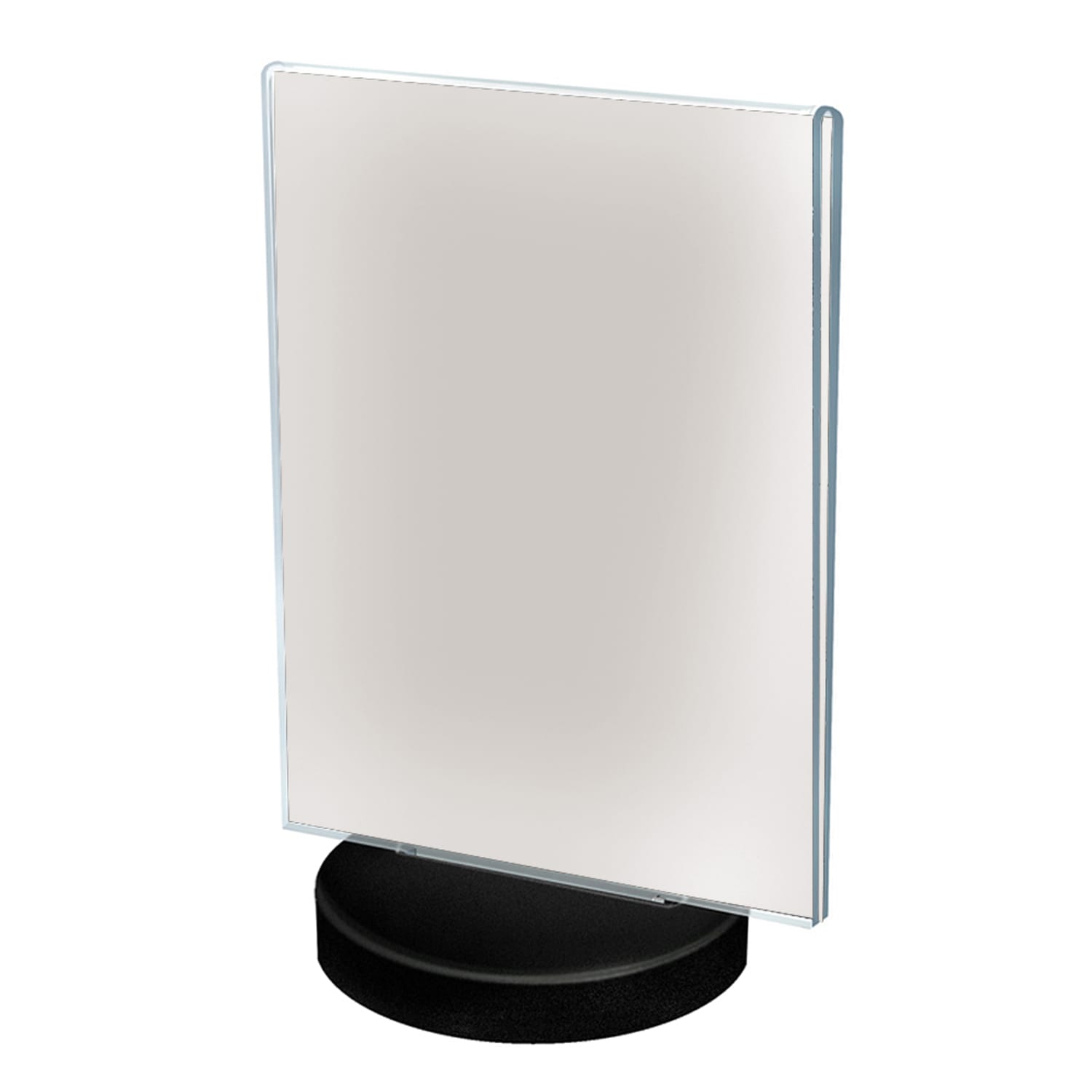 Azar Displays Acrylic Frames On Round Bases, Vertical, 8 1/2in x 11in, Clear/Black, Pack Of 10 - Image 3