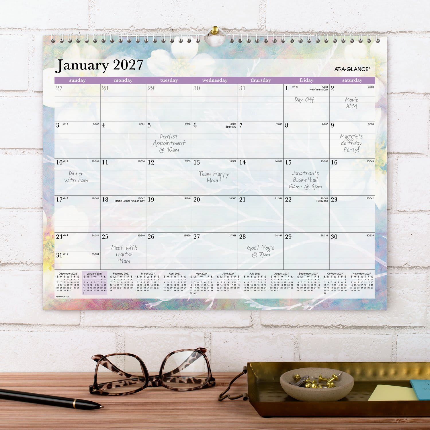AT-A-GLANCE Dreams 2027 Monthly Wall Calendar, Medium, 15in x 12in - Image 3