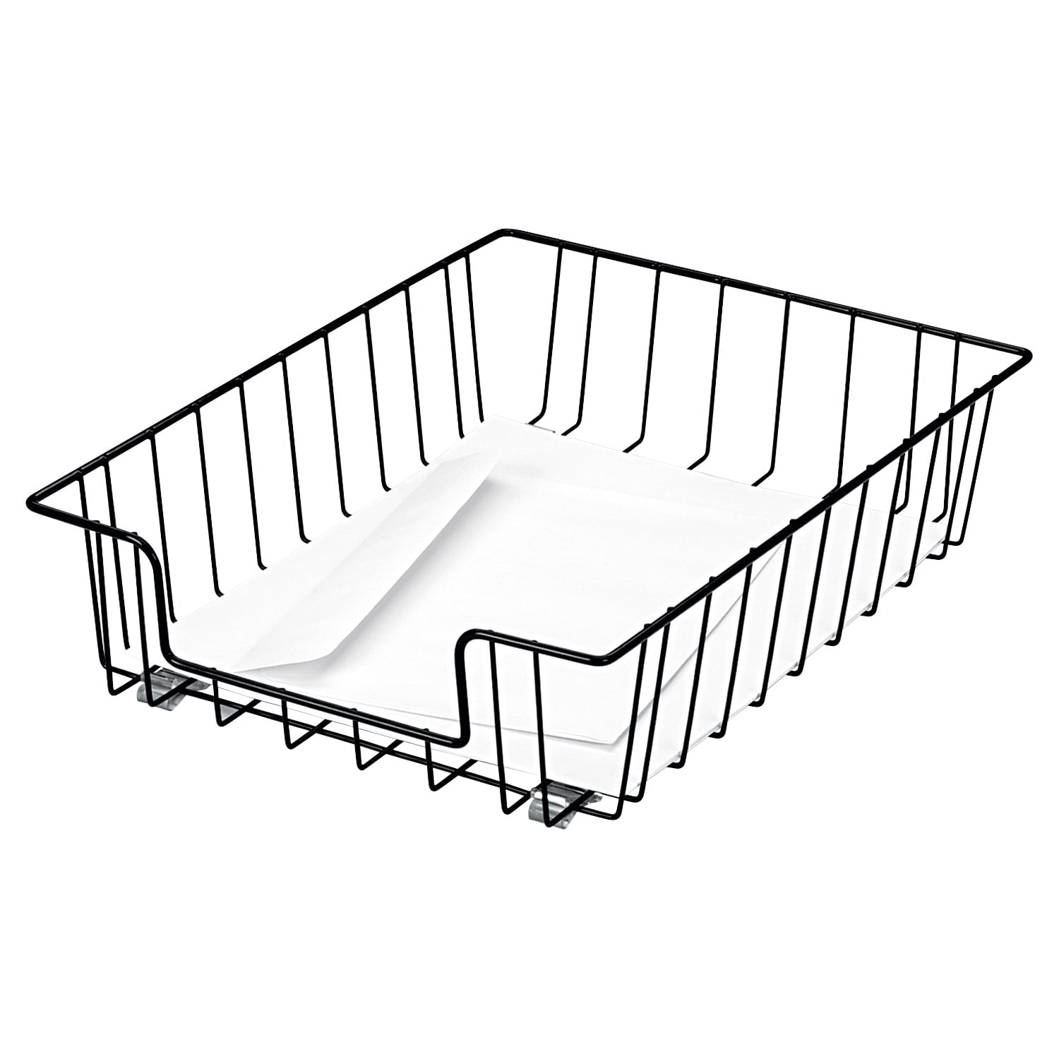 Fellowes Wire Desktop 3in Letter Tray, 3in Height x 10in Width x 14.1in Depth, Steel, Stackable, Black,1Each - Image 3
