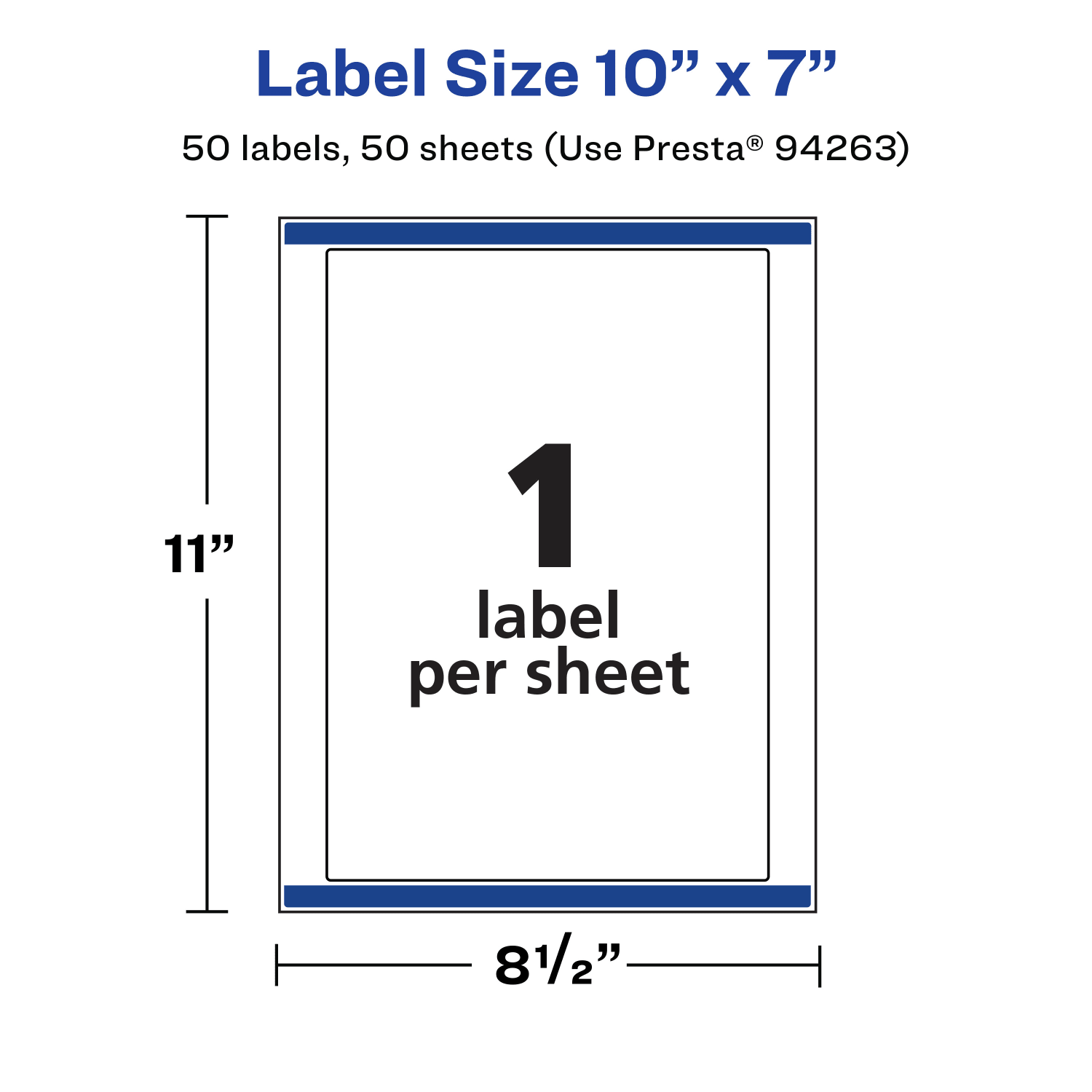 Avery Waterproof Permanent Labels With Sure Feed, 94263-WMF50, Rectangle, 10in x 7in, White, Pack Of 50 - Image 6