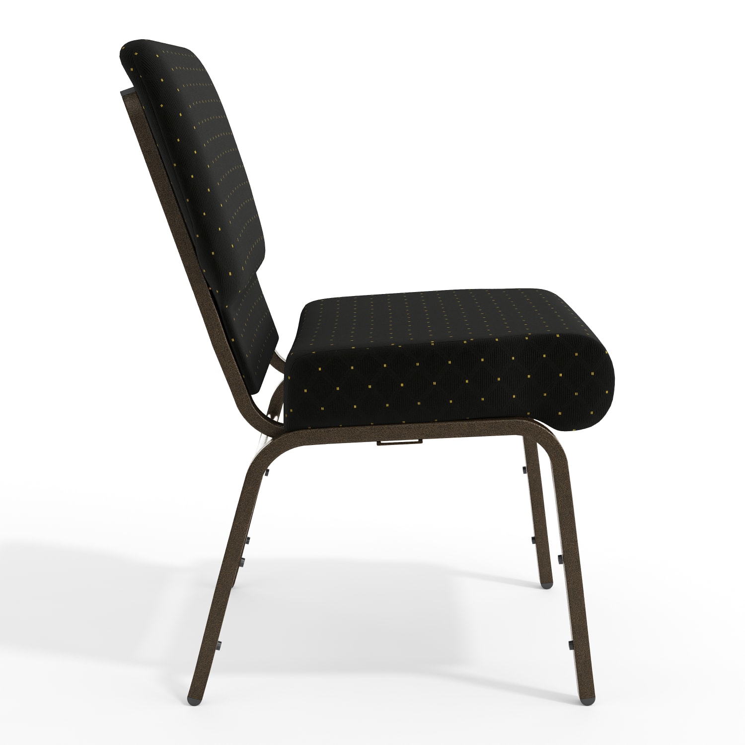 Flash Furniture HERCULES Series Stacking Church Chair, Black Dot/Gold Vein - Image 10