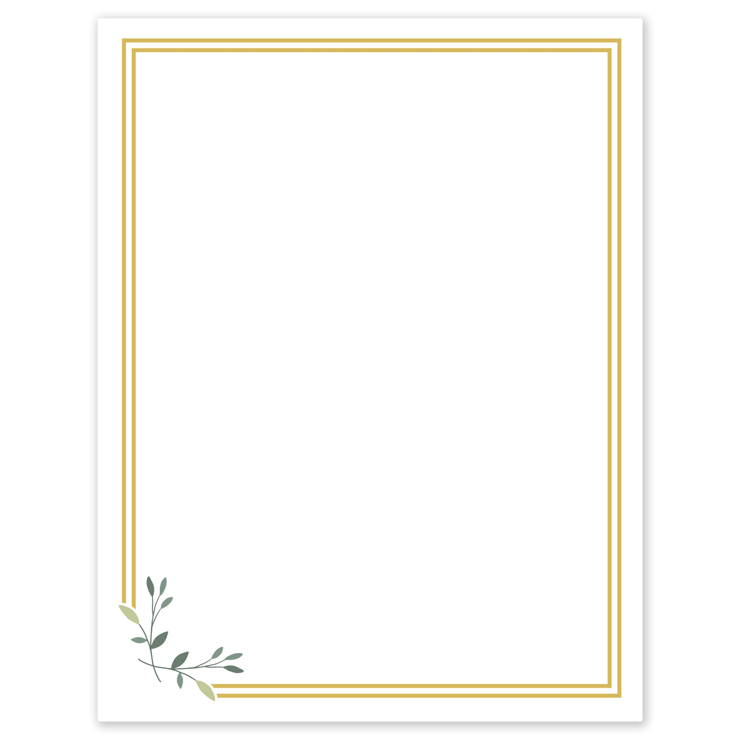 Avery Printable Cards, 8-1/2in x 11in, Matte White With Gold Double Border Floral Design, Pack Of 10 - Image 3