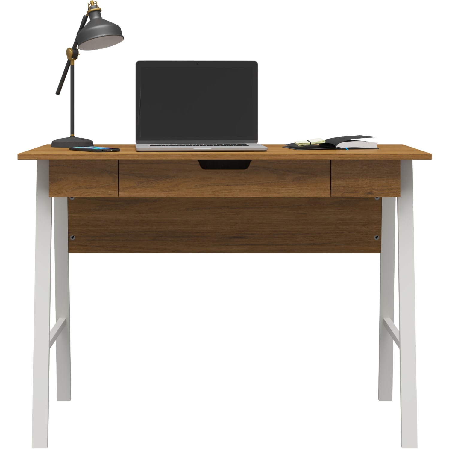Ameriwood Home Oxford 46inW Computer Desk, Walnut - Image 3