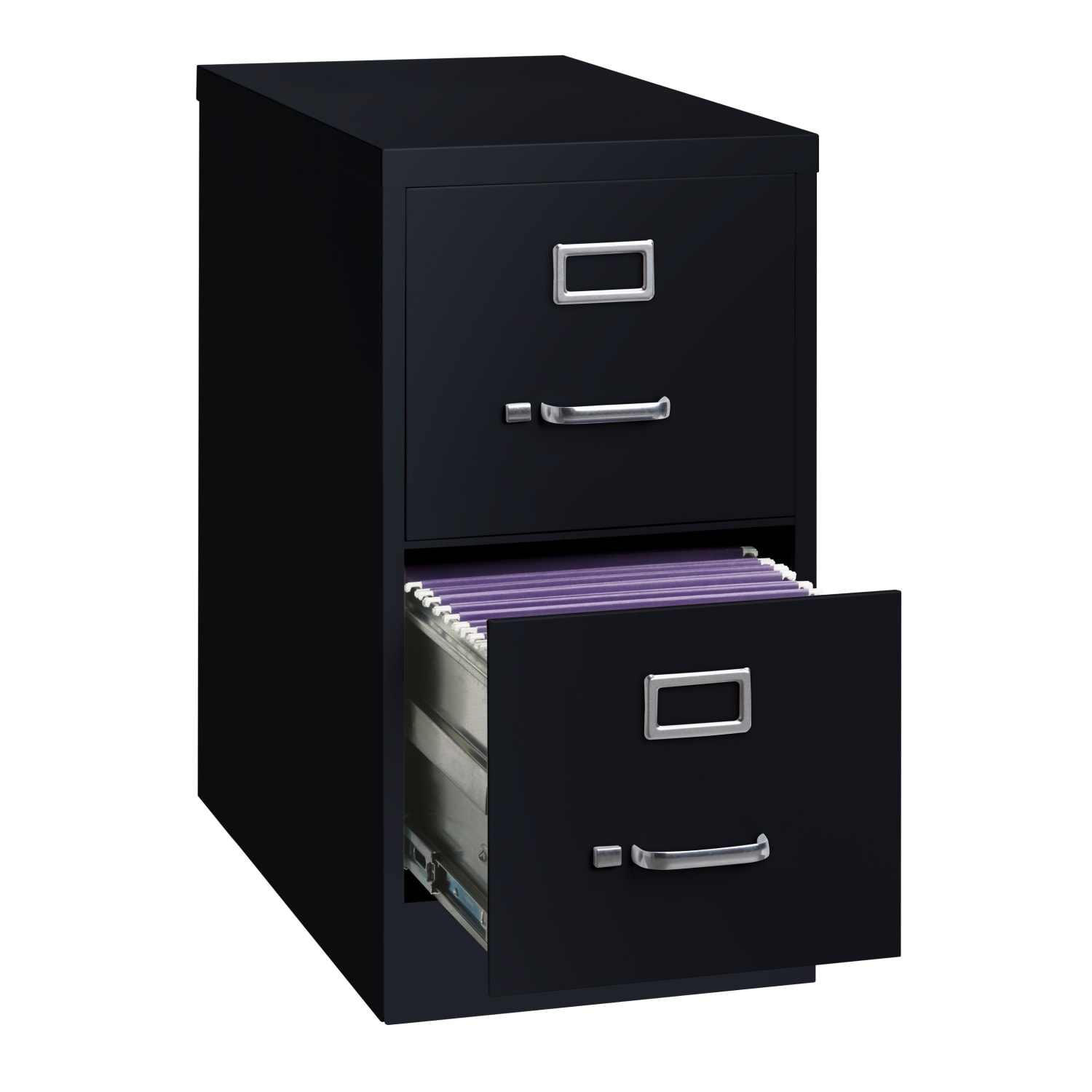 WorkPro 25inD Vertical File Cabinet, 2-Drawer, Black - Image 5