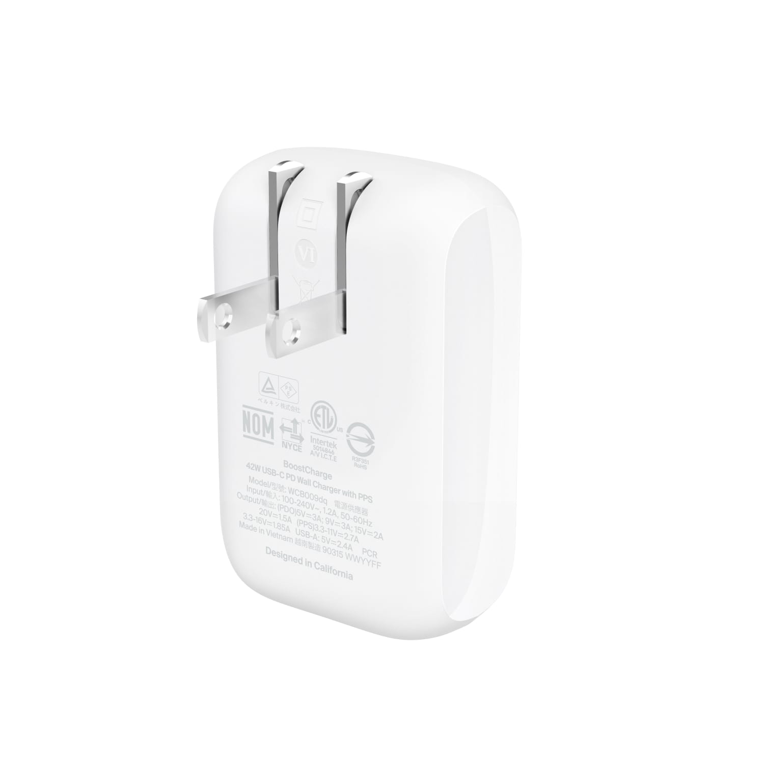Belkin BoostCharge Dual Wall Charger, For Iphone/Samsung/Google, 42W, White, WCB009dqWH - Image 3