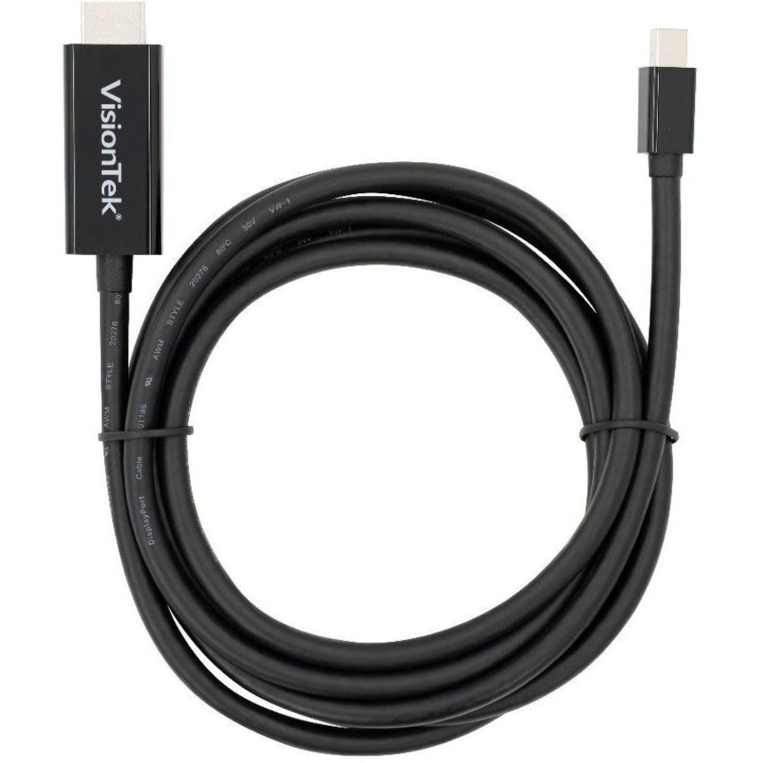 VisionTek Mini DisplayPort to HDMI 2.0 Active Cable (M/M) 4K @ 60Hz - Mini DisplayPort to HDMI Active Cable - mDP to HDMI Cable 2 Meter 6.6 Ft Male to Male UHD 4K (3840x2160) 60 Hz - Image 3
