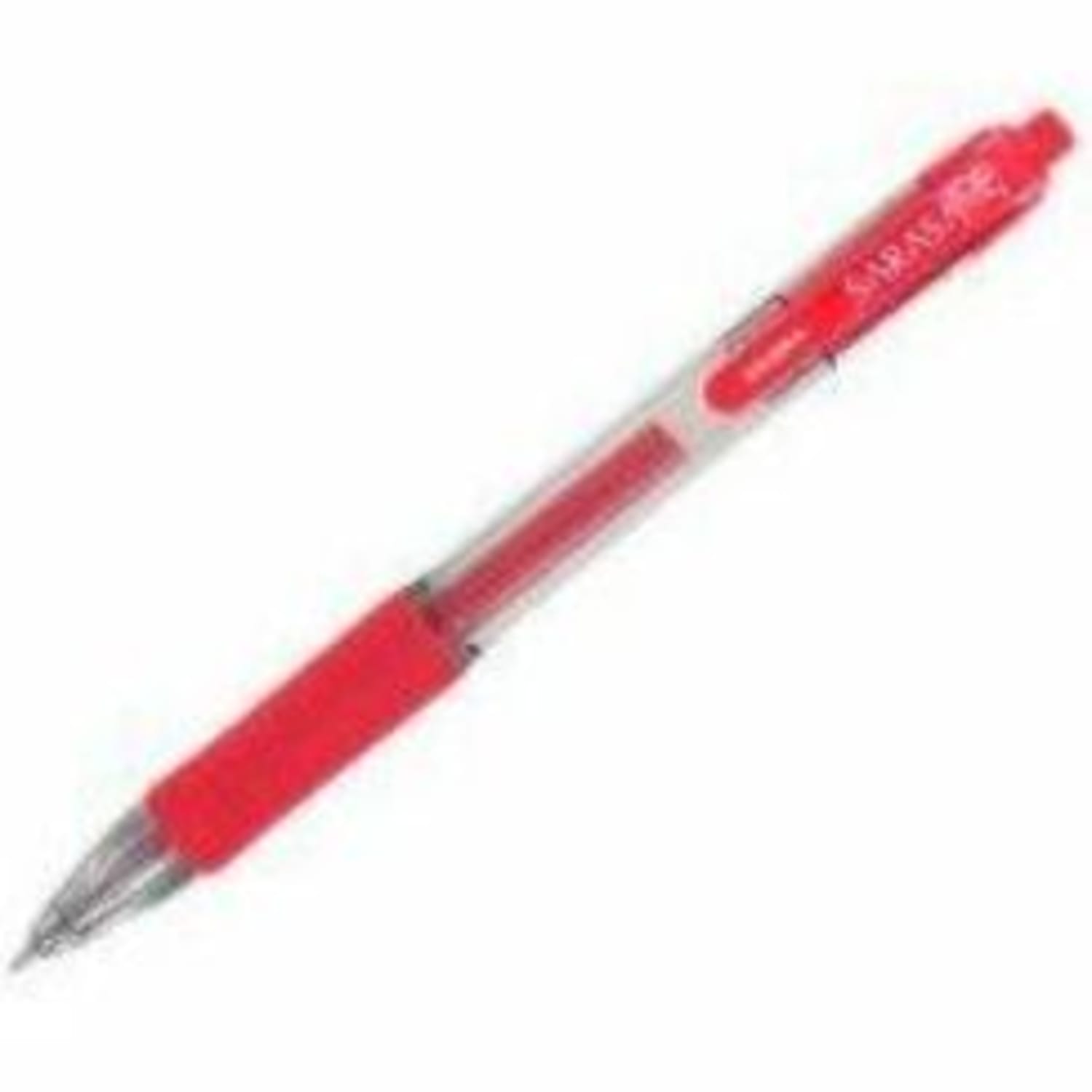Zebra Pen SARASA X20 Retractable Gel Pens, Pack Of 12, Bold Point, 1.0 mm, Translucent Barrel, Red Ink - Image 4
