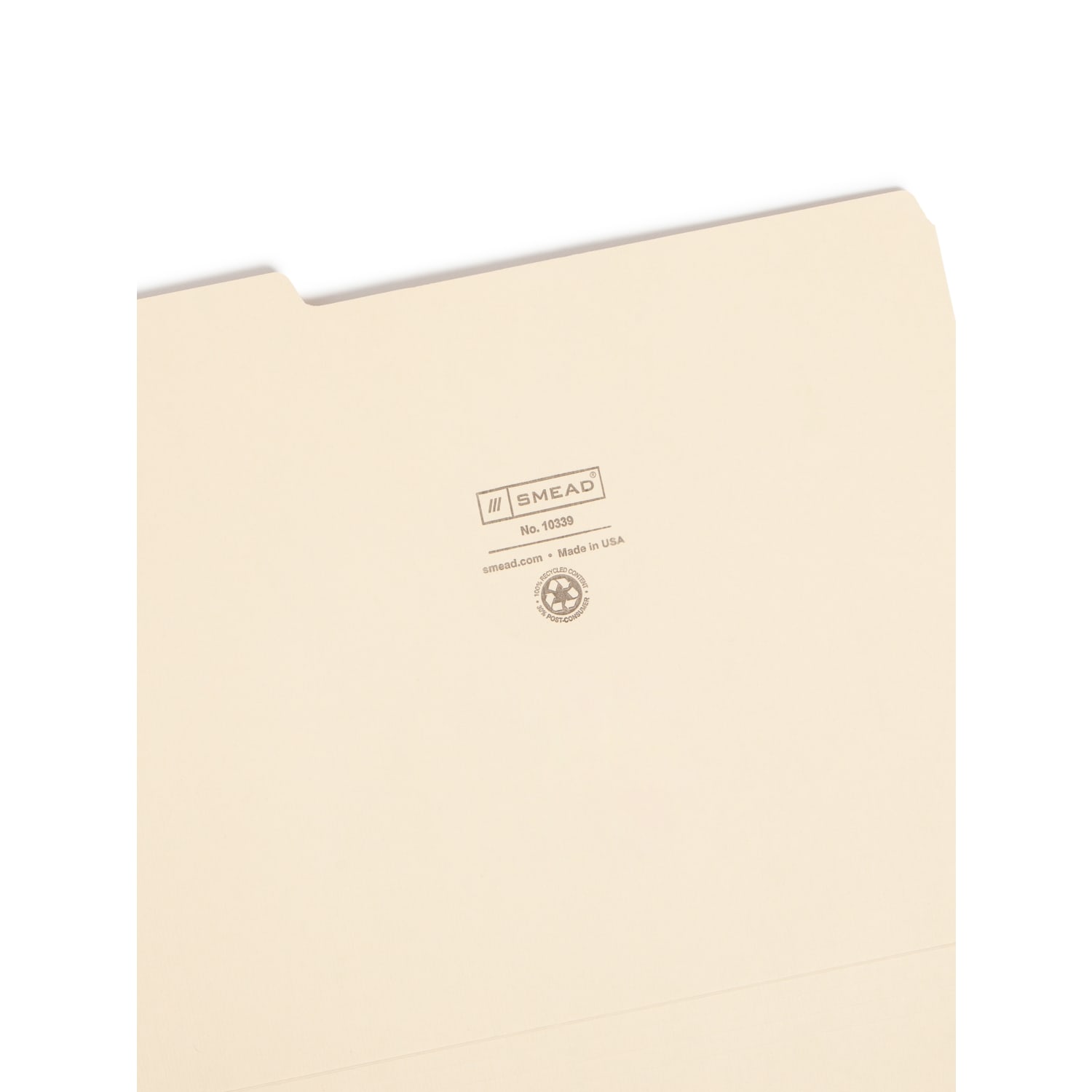 Smead Manila File Folders, Letter Size, 1/3 Cut, 100% Recycled, Box Of 100 - Image 4