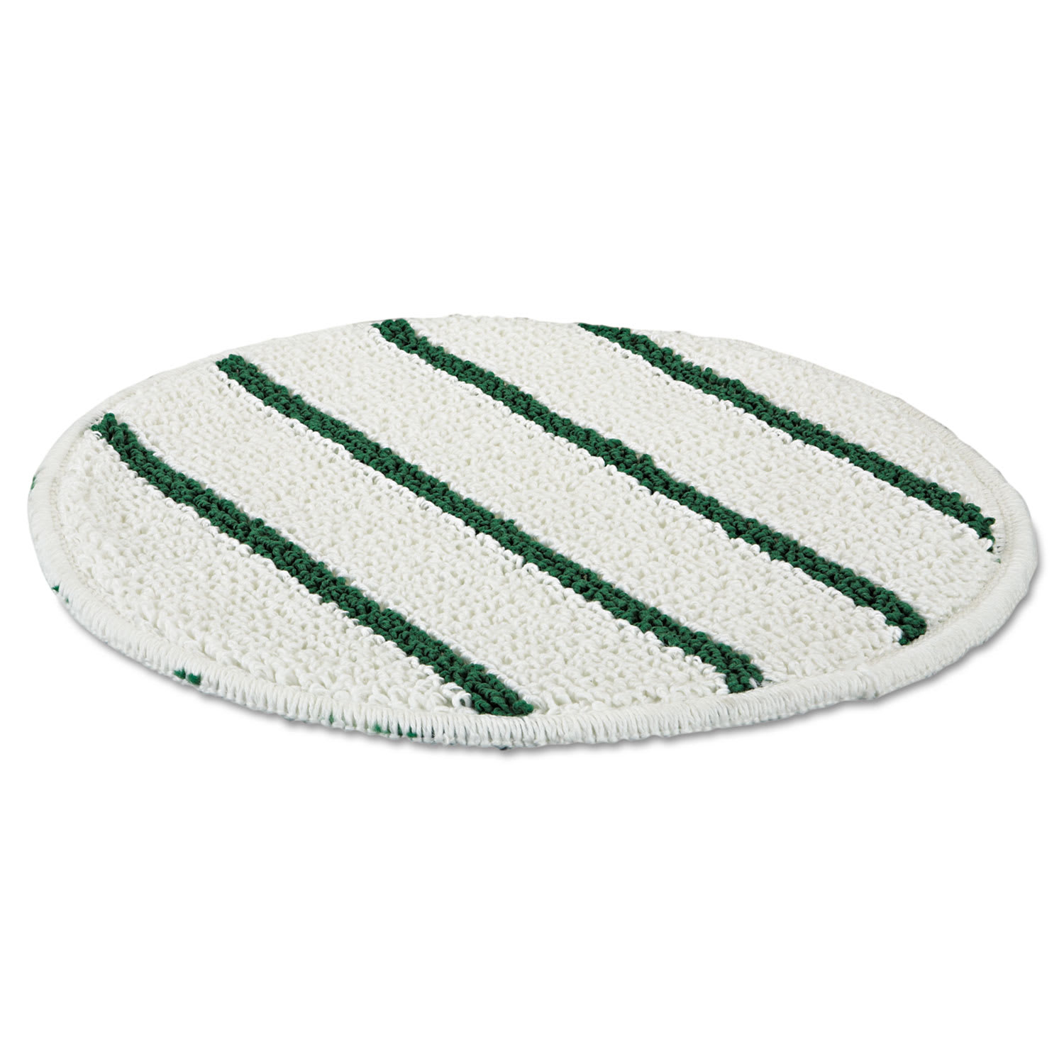 Rubbermaid Commercial Low Profile Scrub-Strip Carpet Bonnet, 19in Diameter, White/Green - Image 3