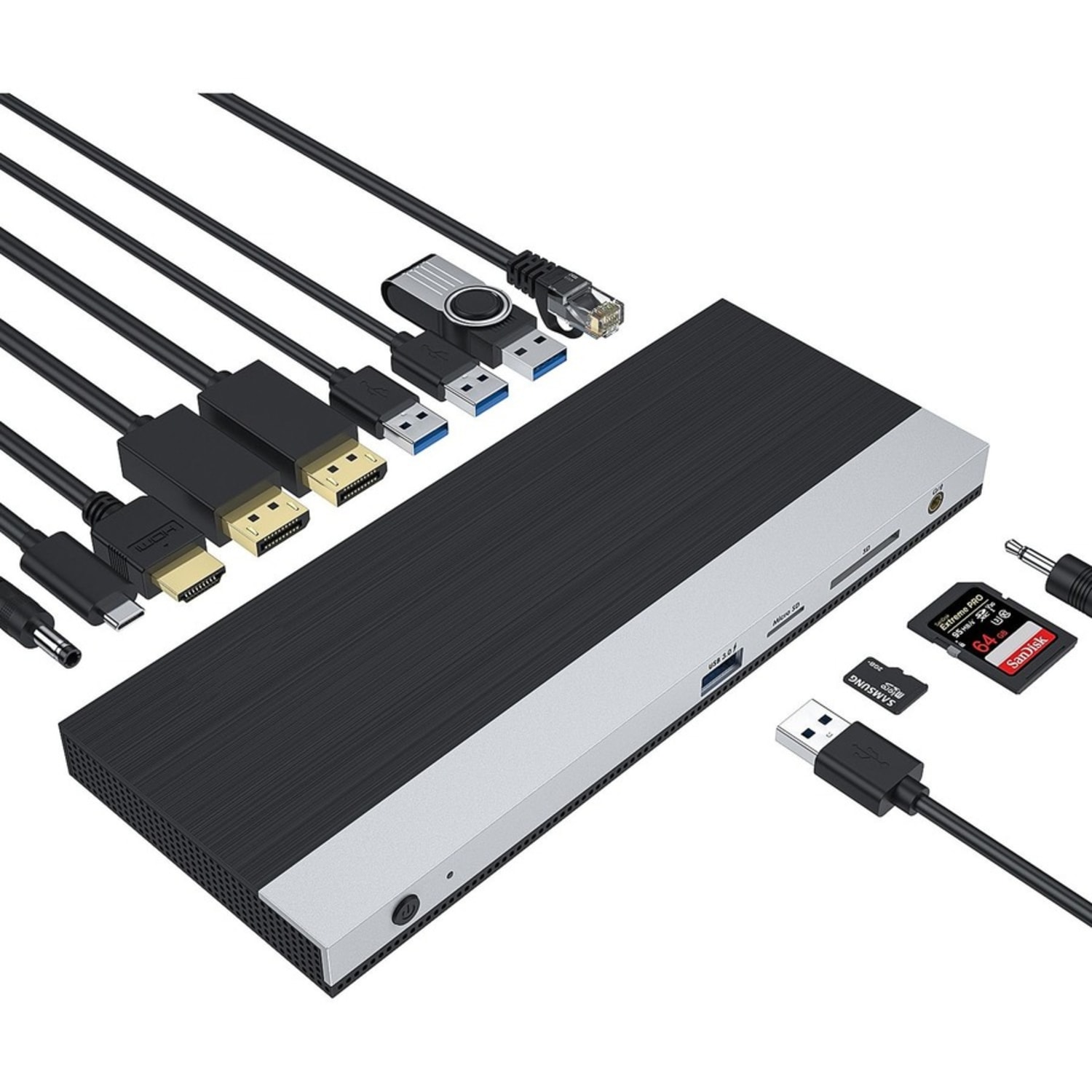 4XEMs USB-C Triple Display Docking Station with Power Delivery (2 DP + 1HDMI) - 4XEMs USB-C Triple Display Docking Station with Power Delivery (2 DP + 1HDMI) - Image 4