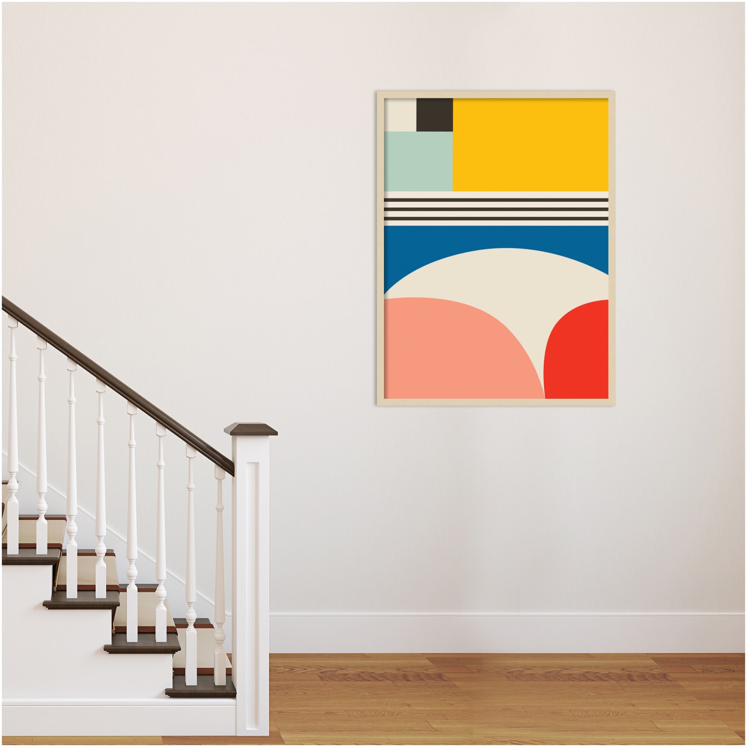 Amanti Art Mid Century Modern Pattern 2 by Rachel Lee Wood Framed Wall Art Print, 31inW x 41inH, Natural - Image 3