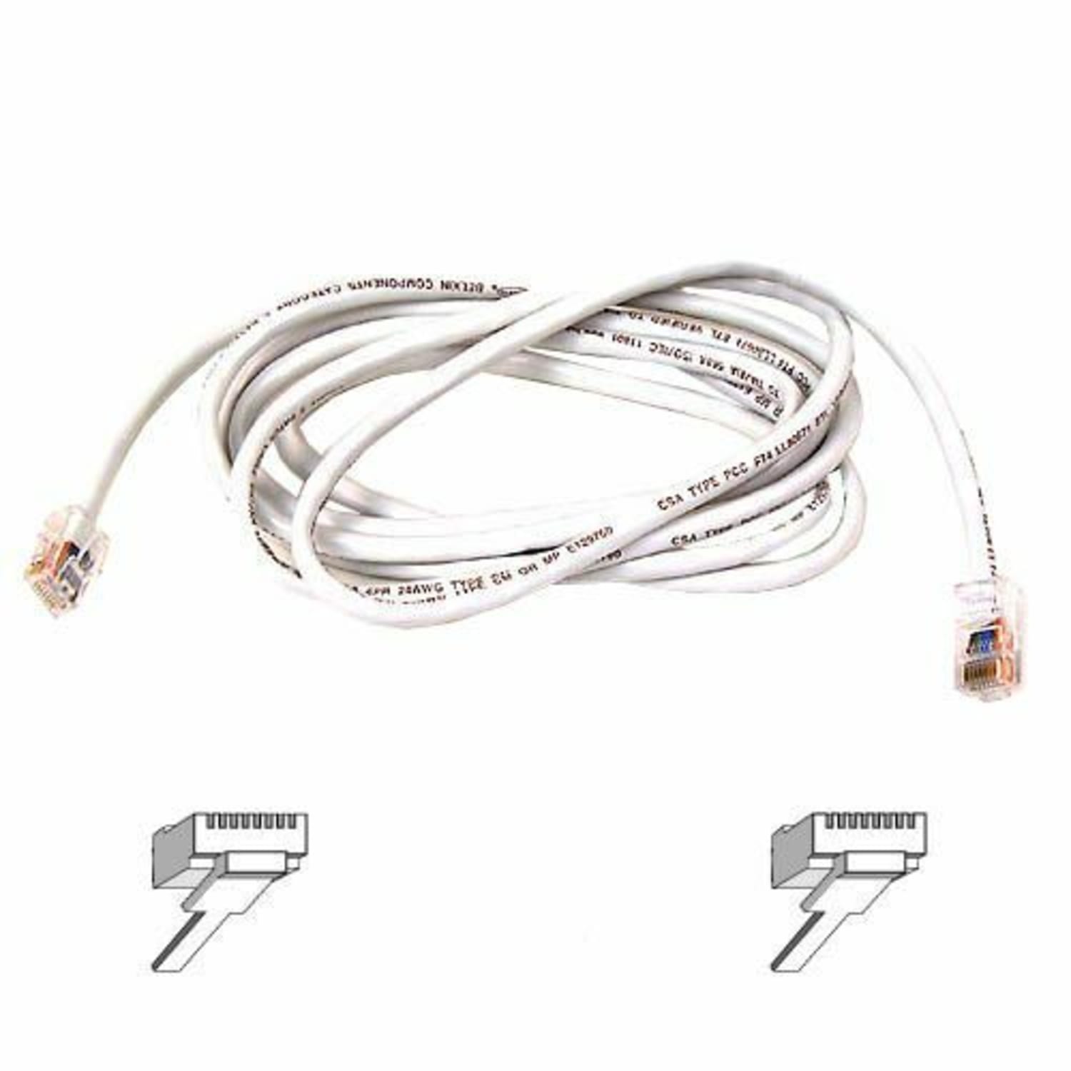 White - Patch cable - RJ-45 (M) to RJ-45 (M) - A3L98003WHTS