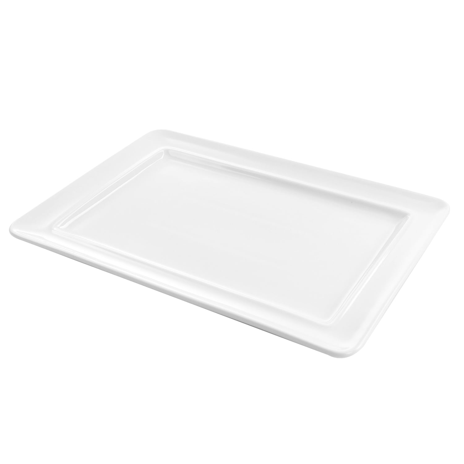 Martha Stewart Fine Ceramic Serving Platter, 14in x 10in, White - Image 3