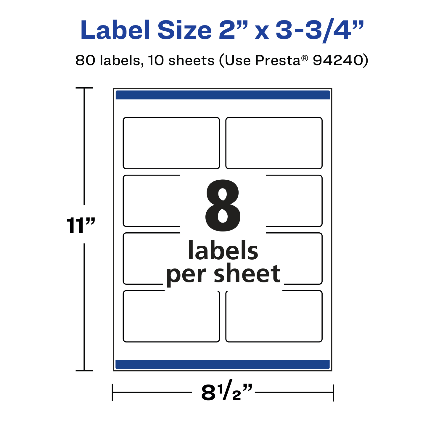 Avery Permanent Labels With Sure Feed, 94240-CMF10, Rectangle, 2in x 3-3/4in, Matte Clear, Pack Of 80 - Image 6